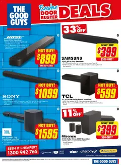 Preview of The Good Guys catalogue  - valid from 29.03.2026 | Page: 5 | Products: Door, Digital, Audio
