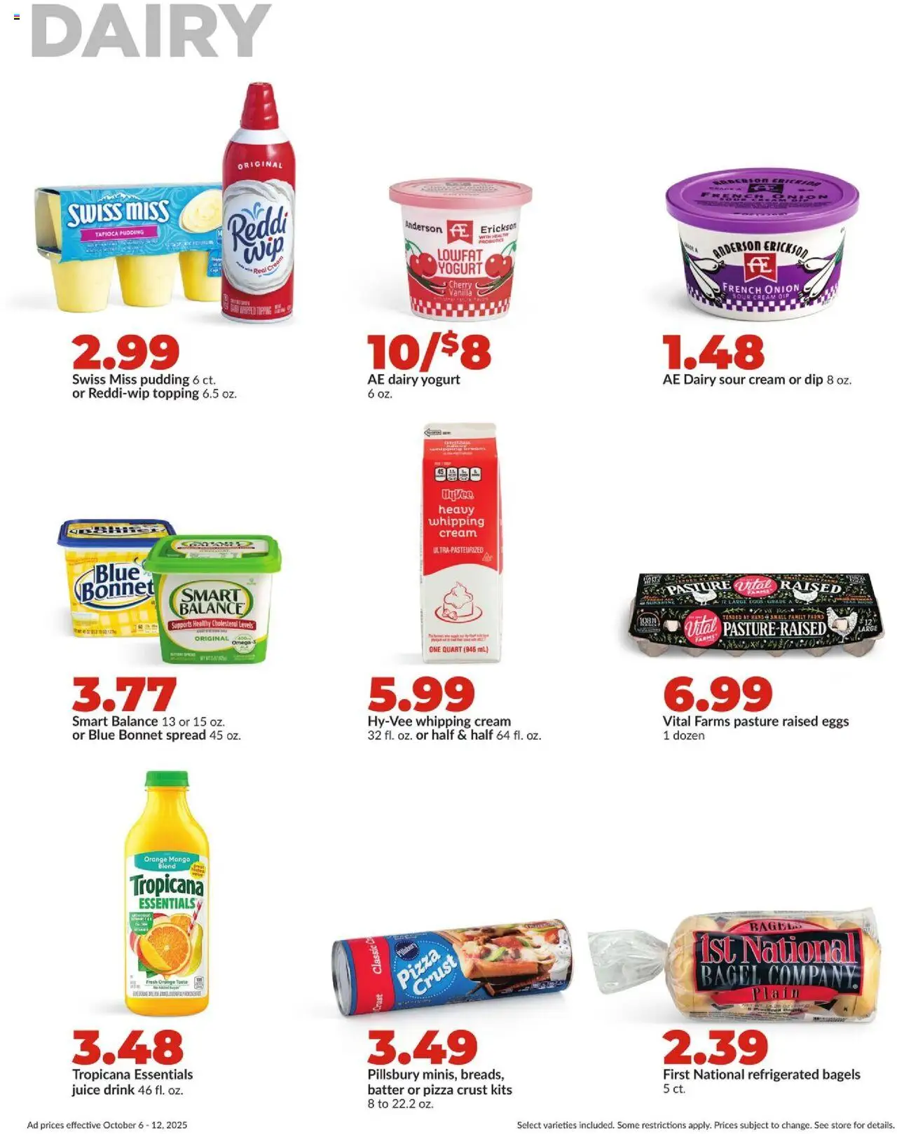 HyVee Weekly Ad - valid from 06.10.2025 | Page: 26 | Products: Yogurt, Pizza, Sour cream, Mango