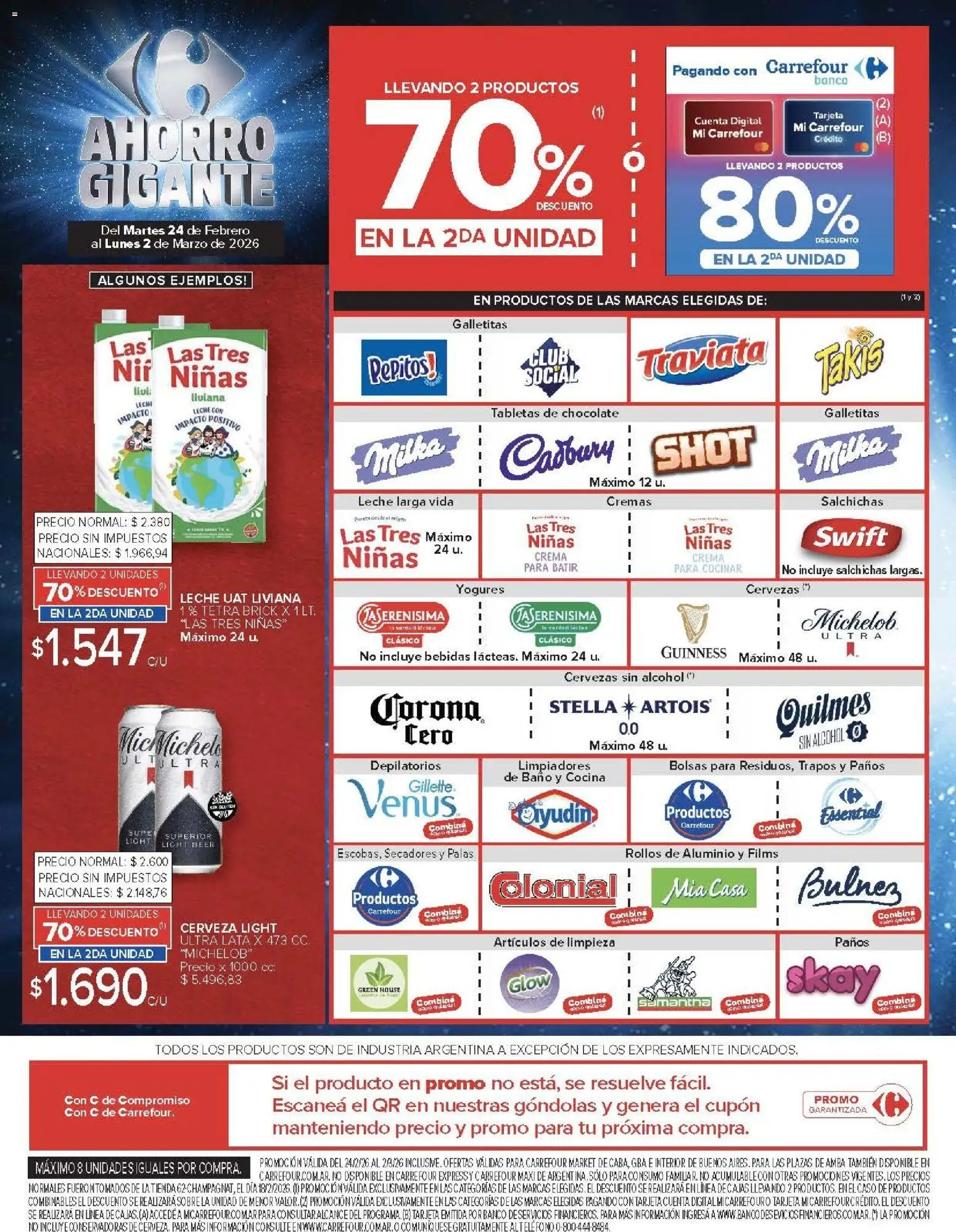 Carrefour ofertas │ válido desde el 24.02.2026 | Página: 39 | Productos: Banco, Galletitas, Baño, Chocolate