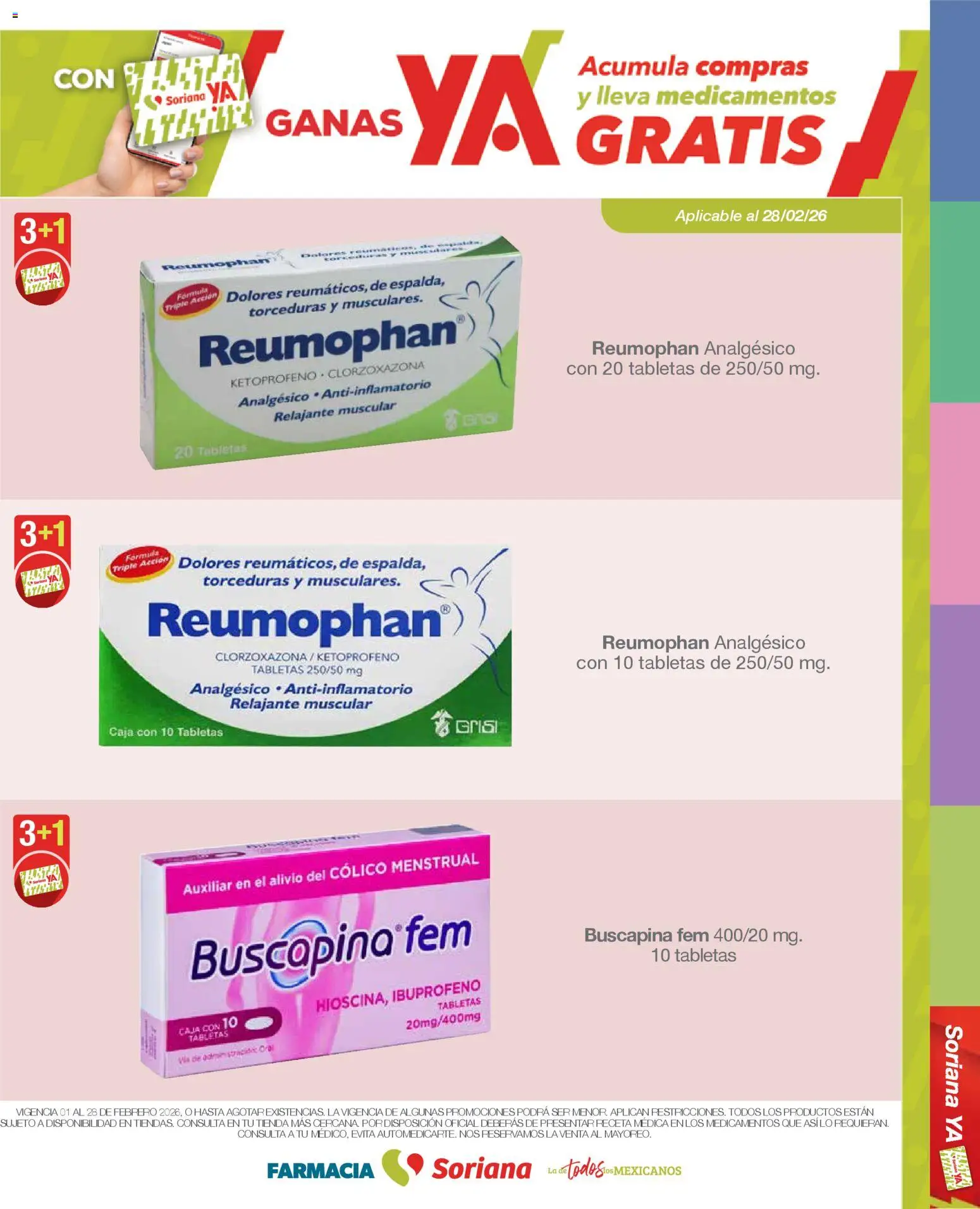 Nuevas ofertas de Soriana válidas en toda la República Mexicana desde el 01.02.2026. ¡Encuentra las mejores ofertas en Soriana - Folleto Farmacia Soriana Febrero Mercado Nacional! | Página: 27 | Productos: Analgésico, Antiinflamatorio, Caja