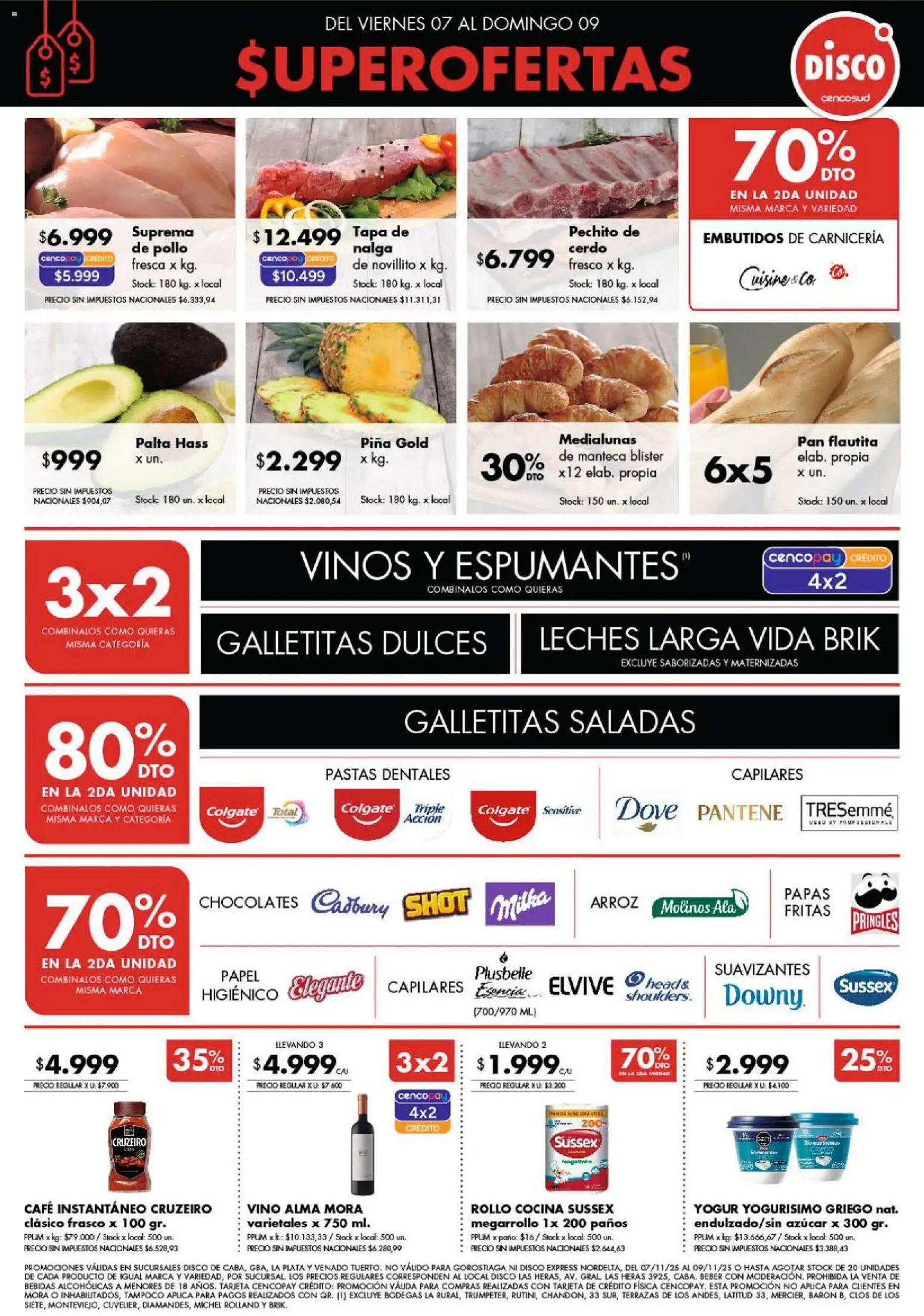 Disco ofertas │ válido desde el 07.11.2025 | Página: 1 | Productos: Disco, Galletitas, Pan, Arroz