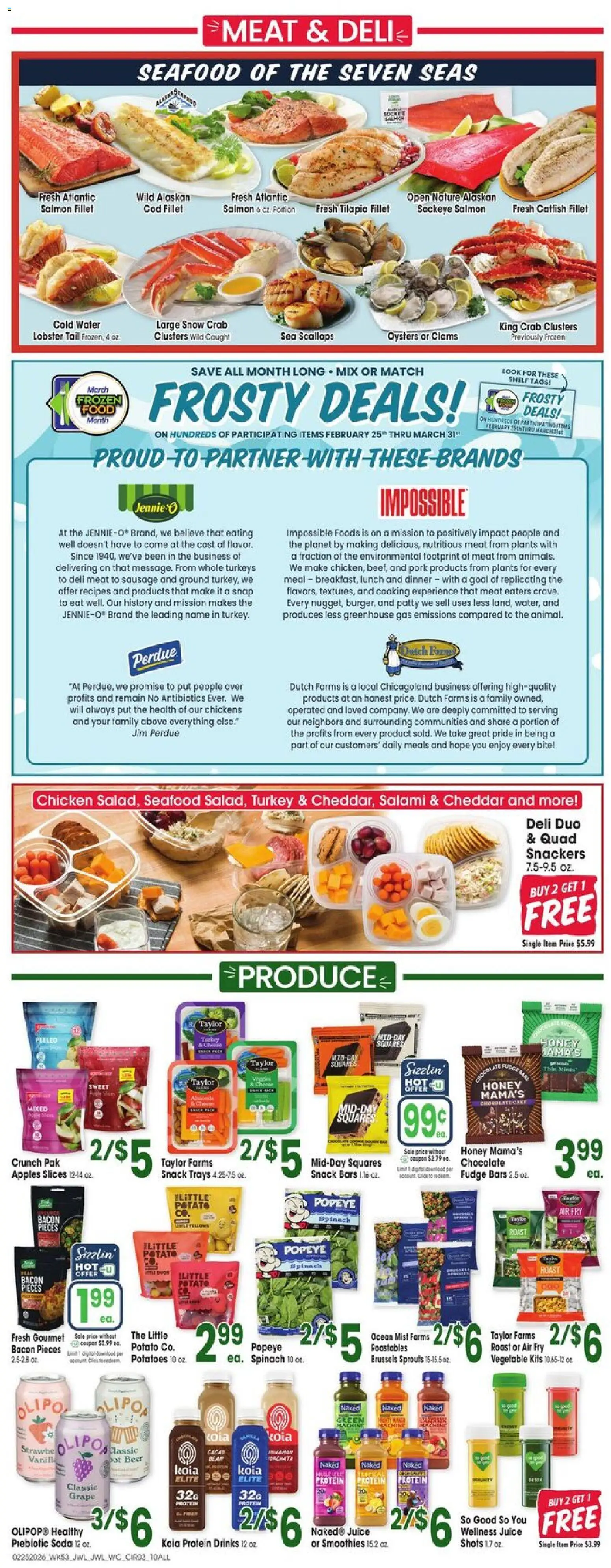 Jewel Osco Weekly Ad - valid from 25.02.2026 | Page: 3 | Products: Shelf, Clip, Pork, Sausage