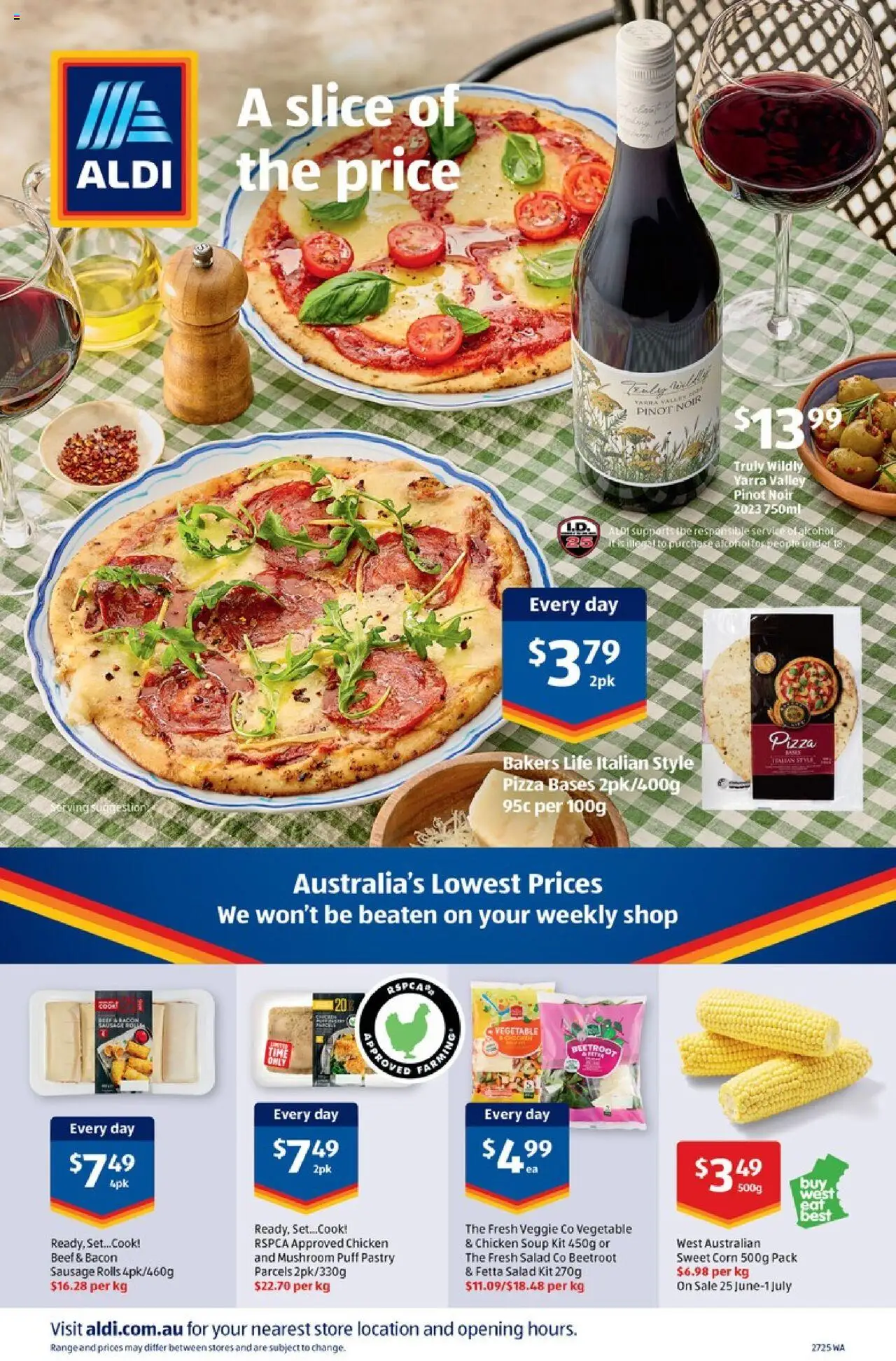 Aldi catalogue - valid from 02.07.2025 | Page: 43 | Products: Bacon, Pizza, Salad, Beetroot