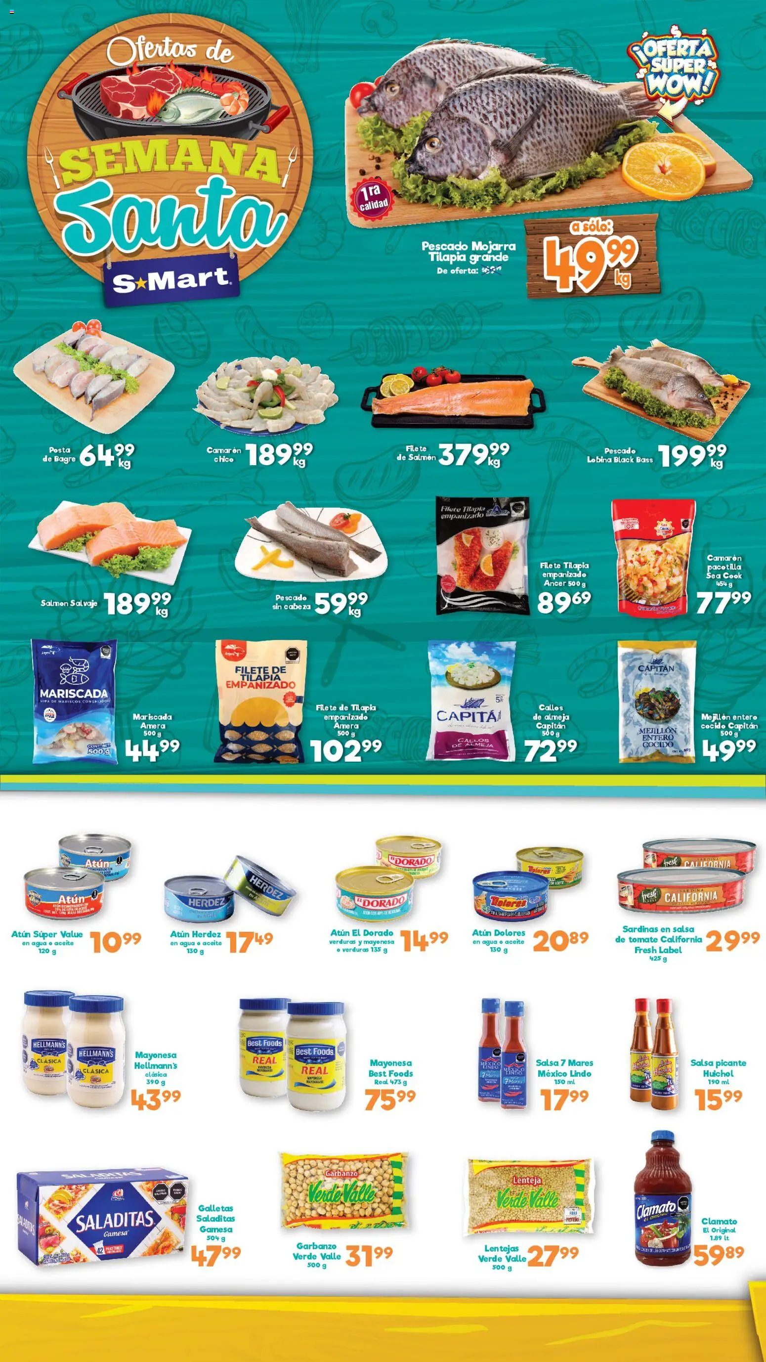 Nuevas ofertas de S-Mart válidas en toda la República Mexicana desde el 31.03.2026. ¡Encuentra las mejores ofertas en S-Mart folleto Ofertas de feria Nuevo Laredo ! | Página: 1 | Productos: Mayonesa, Tomate, Galletas, Salsa de tomate