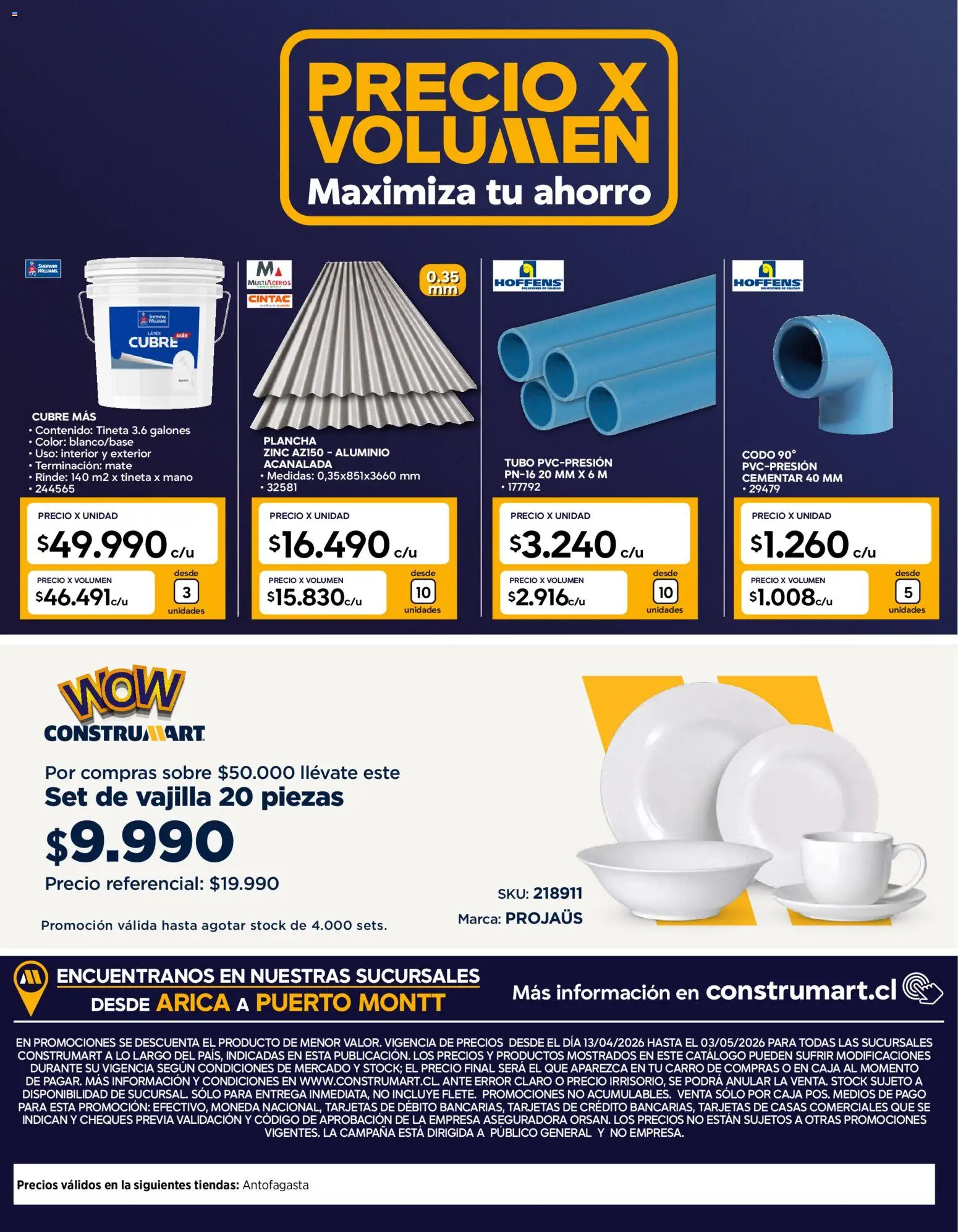 Construmart Ofertas │ válido desde el 01.04.2026 | Página: 28 | Productos: Plancha, Caja, Mate, Sobre
