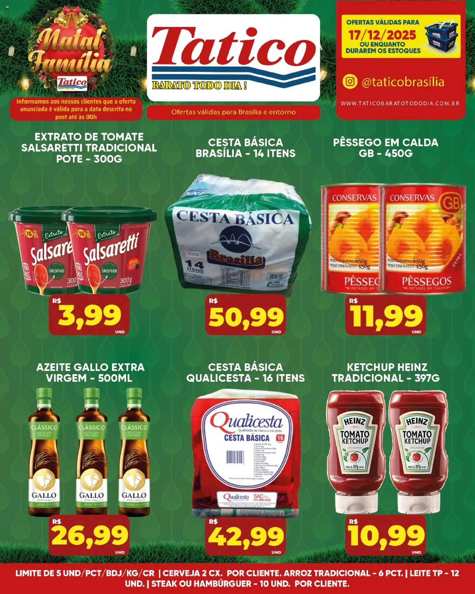 Tatico Folheto - válido de 18.12.2025 | Página: 36 | Produtos: Leite, Cesta, Hambúrguer, Azeite