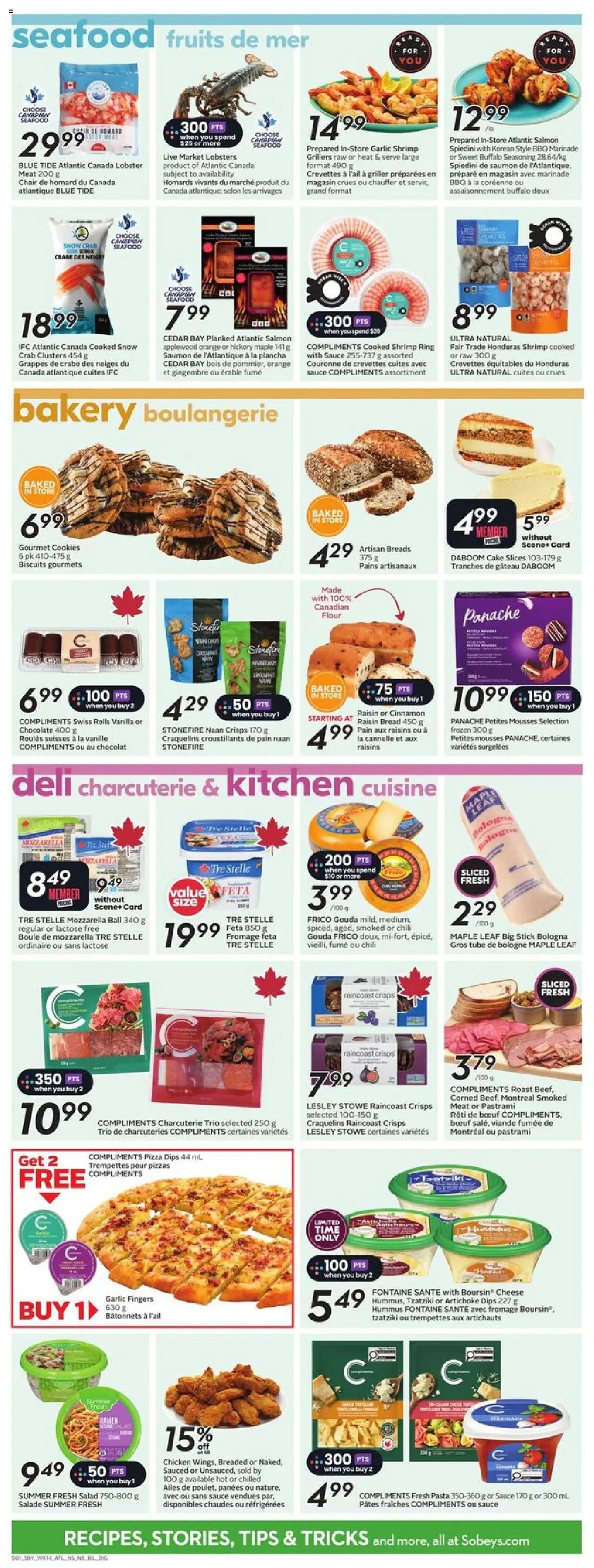Sobeys flyer valid from 31.07.2025 | Page: 9 | Products: Salad, Chair, Cheese, Chicken
