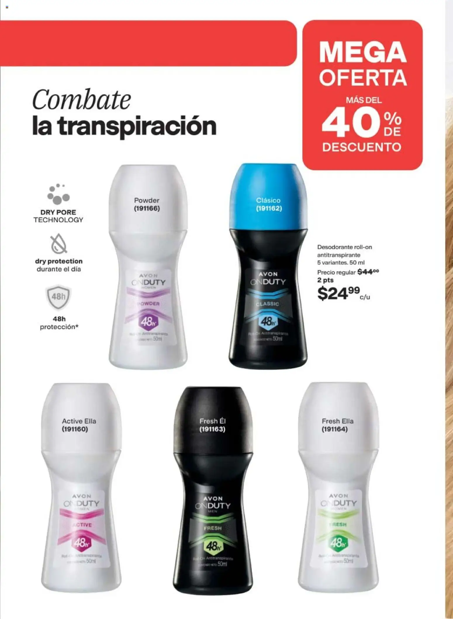 Nuevas ofertas de AVON válidas en toda la República Mexicana desde el 08.05.2026. ¡Encuentra las mejores ofertas en AVON campaña 8 2026! | Página: 174 | Productos: Desodorante, Antitranspirante