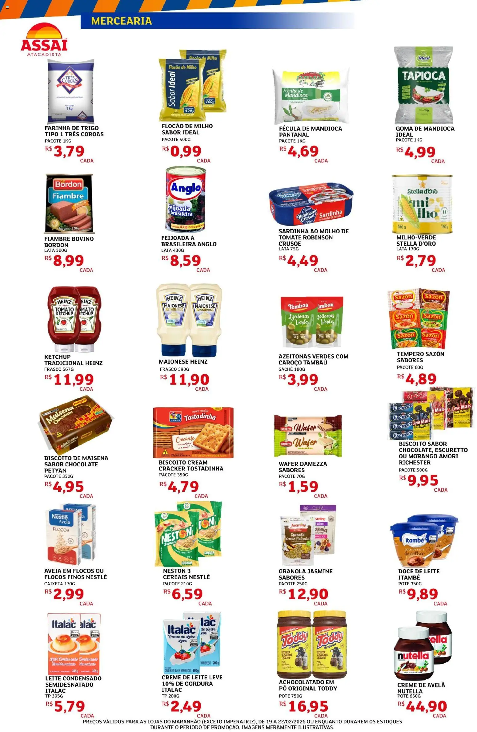 Assaí Atacadista Folheto - válido de 21.02.2026 | Página: 2 | Produtos: Achocolatado, Carne, Cálcio, Avelã