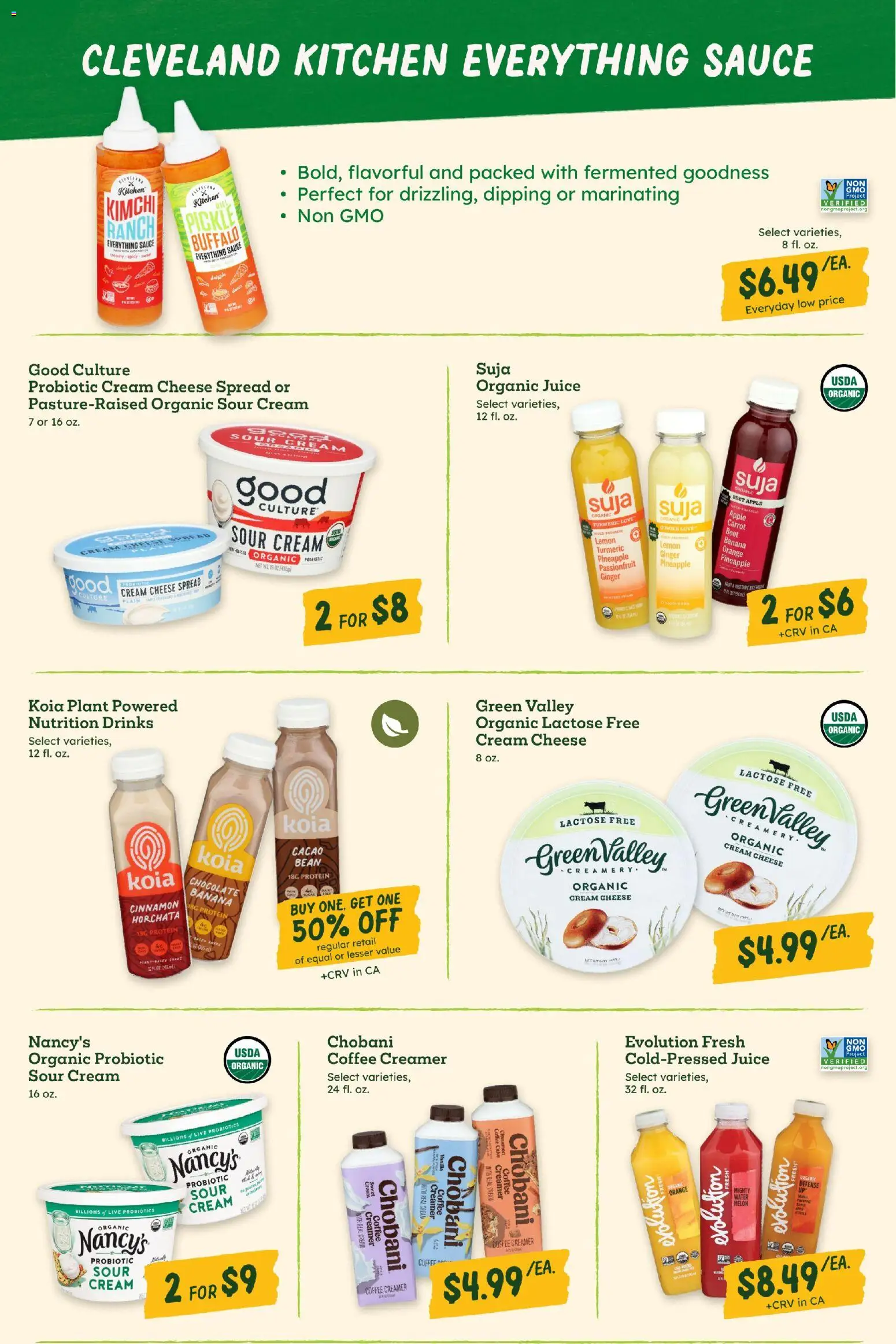 Sprouts Monthly Ad - valid from 28.01.2026 | Page: 21 | Products: Probiotics, Chocolate, Sour cream, Sauce