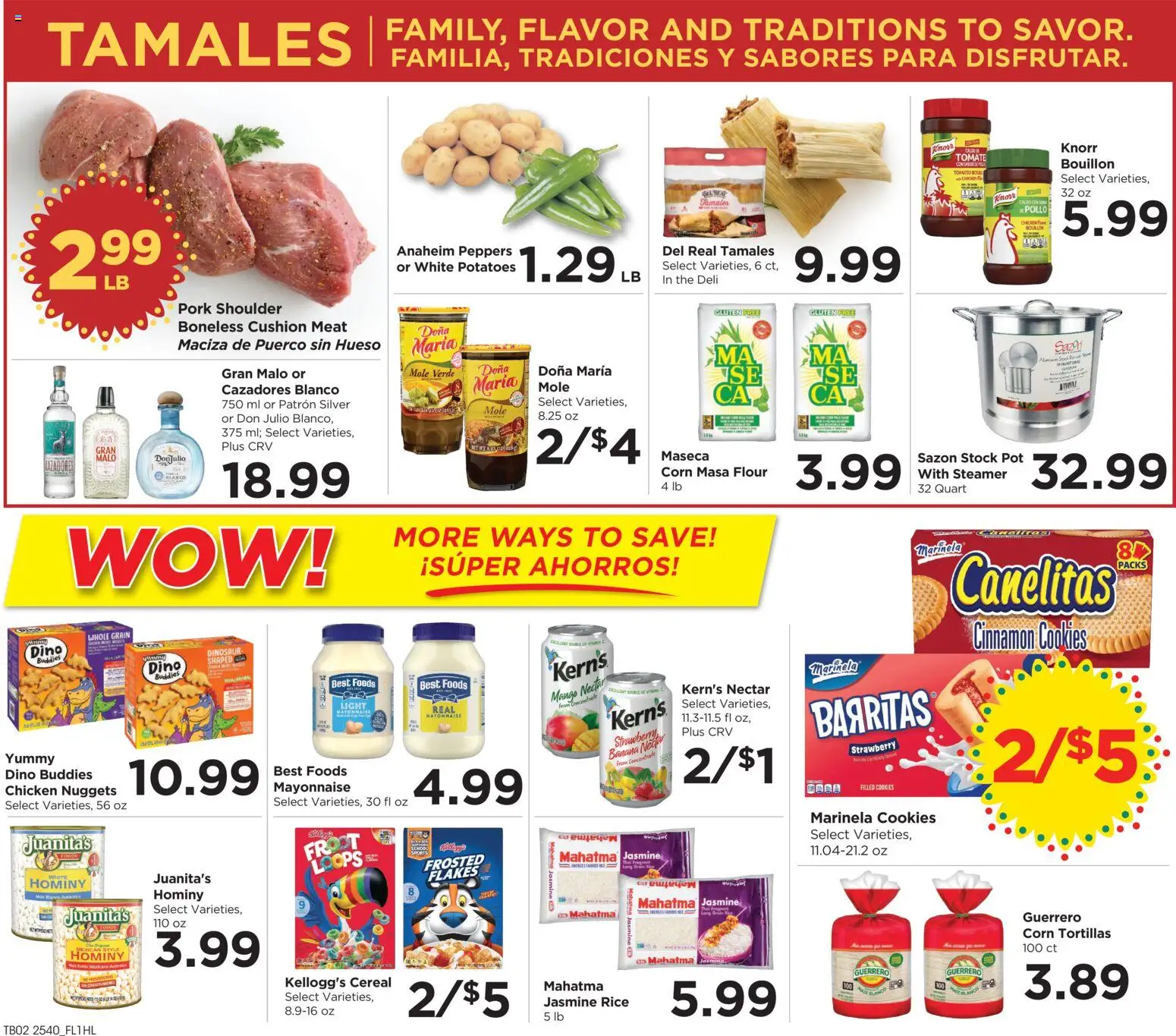 Food 4 Less Weekly Ad - valid from 05.11.2025 | Page: 4 | Products: Pork, Rice, Potatoes, Cushion