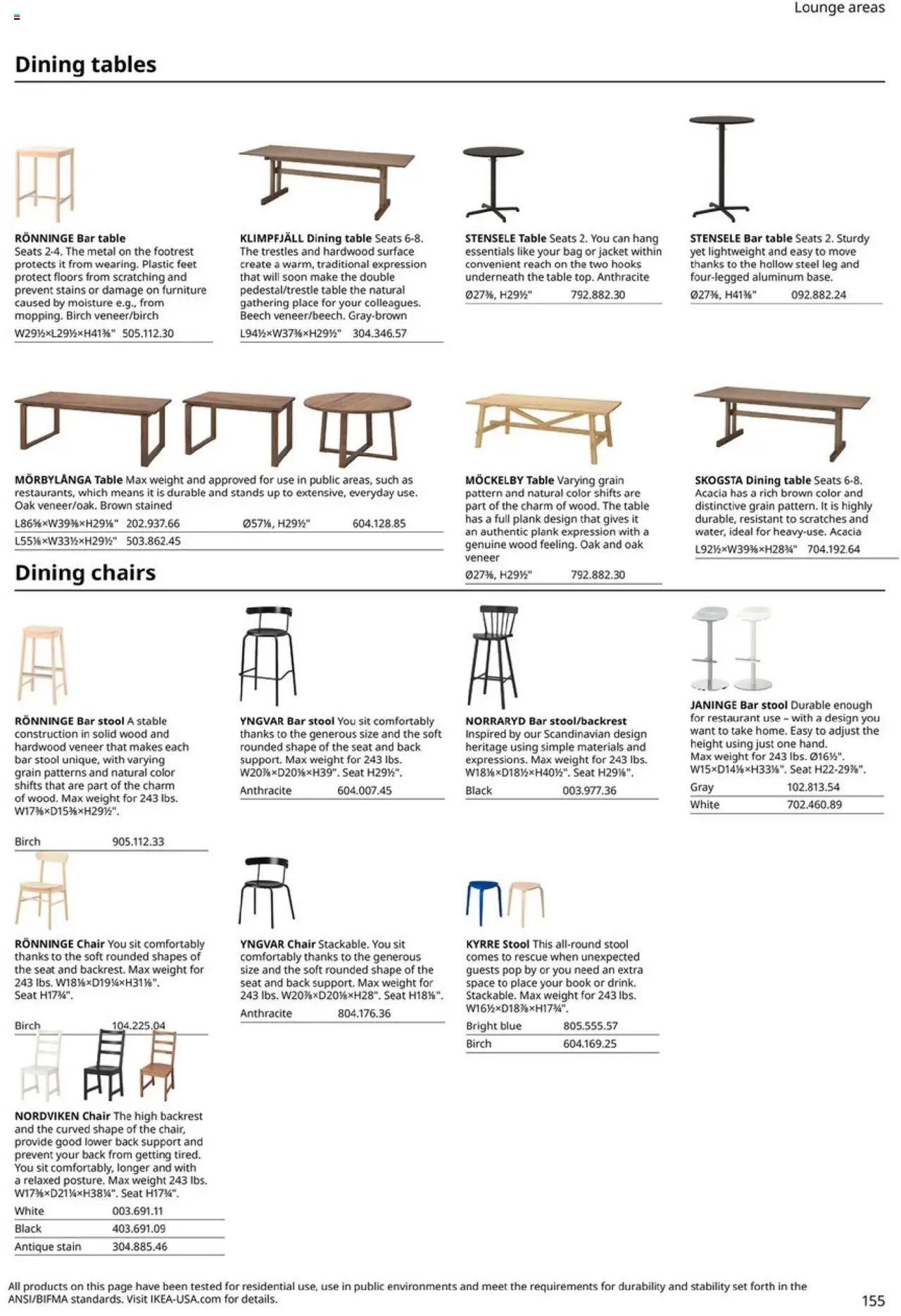 IKEA Office Brochure 2025 - valid from 01.03.2025 | Page: 155 | Products: Table, Chair, Jacket, Bag