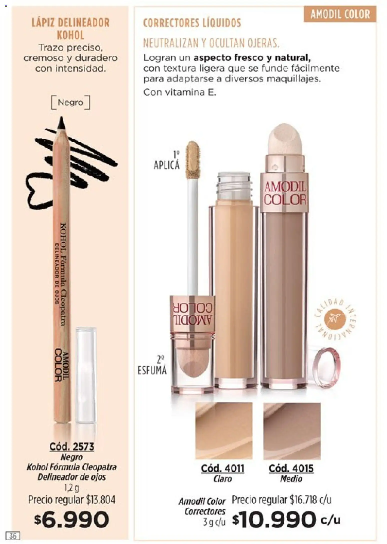Catálogo Amodil Campaña 2 │ válido desde el 01.02.2026 | Página: 36 | Productos: Delineador de ojos, Delineador
