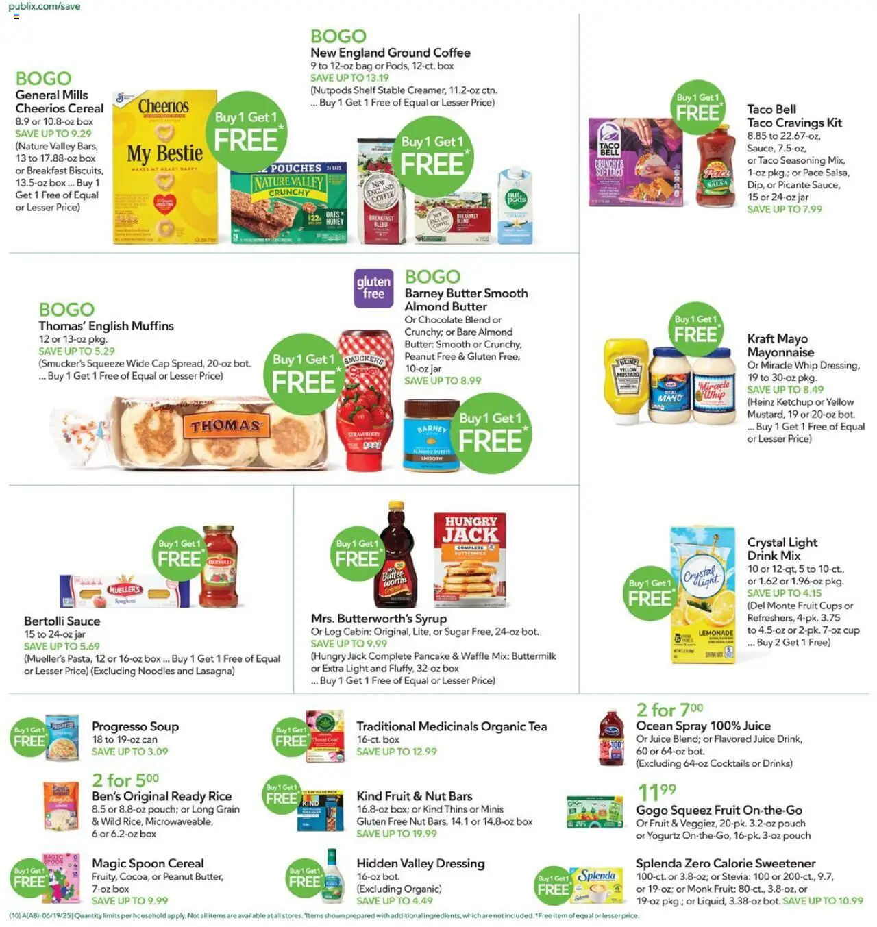 Publix Weekly Ad - valid from 18.06.2025 | Page: 10 | Products: Coffee, Juice, Rice, Cap