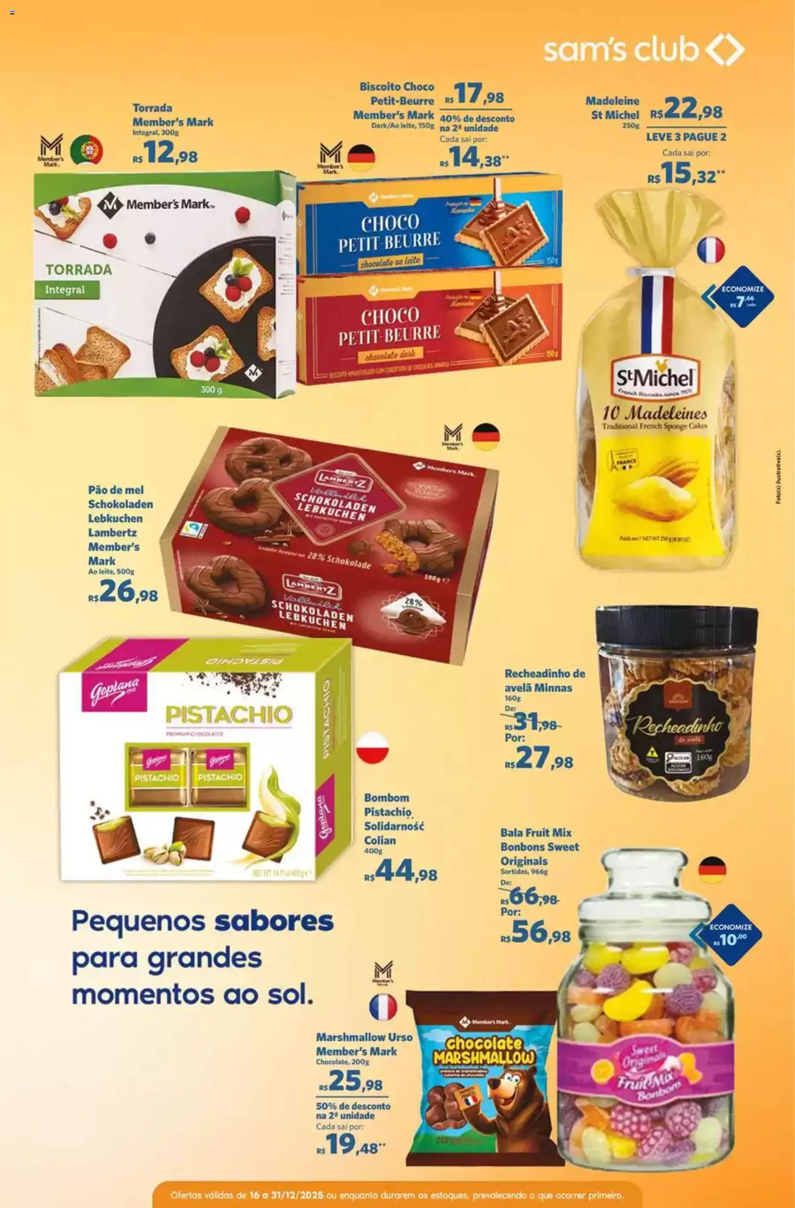 Sam's Club Folheto - válido de 16.12.2025 | Página: 14 | Produtos: Biscoito, Leite, Bombom, Bala