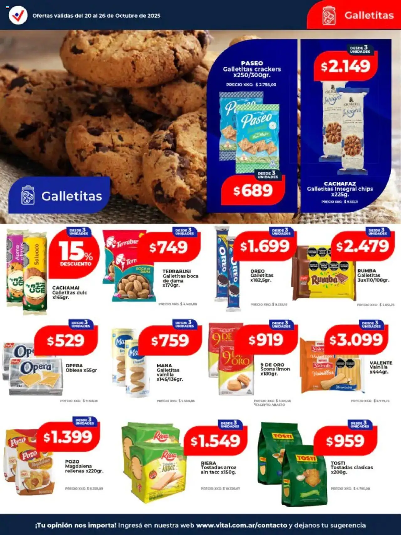 Vital - Ofertas - Mar del Plata │ válido desde el 20.10.2025 | Página: 18 | Productos: Galletitas, Magdalena, Limón, Arroz