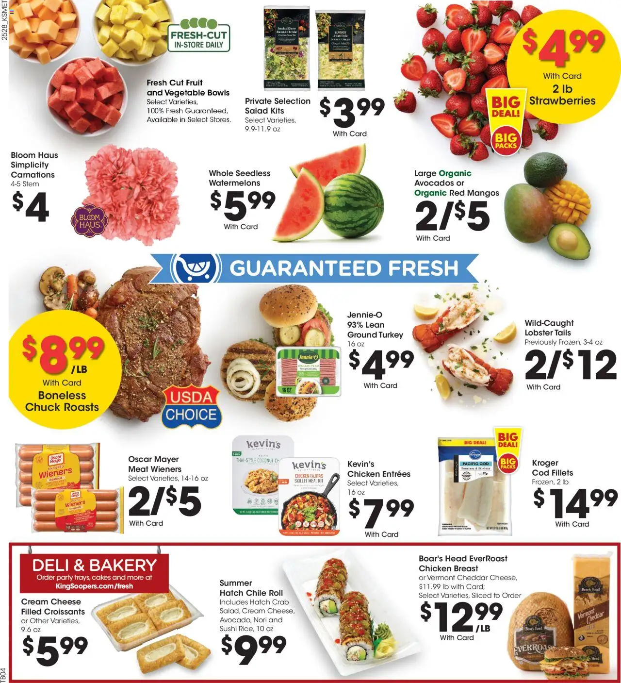 King Soopers Weekly Ad - valid from 13.08.2025 | Page: 8 | Products: Cheese, Cream, Salad, Croissants