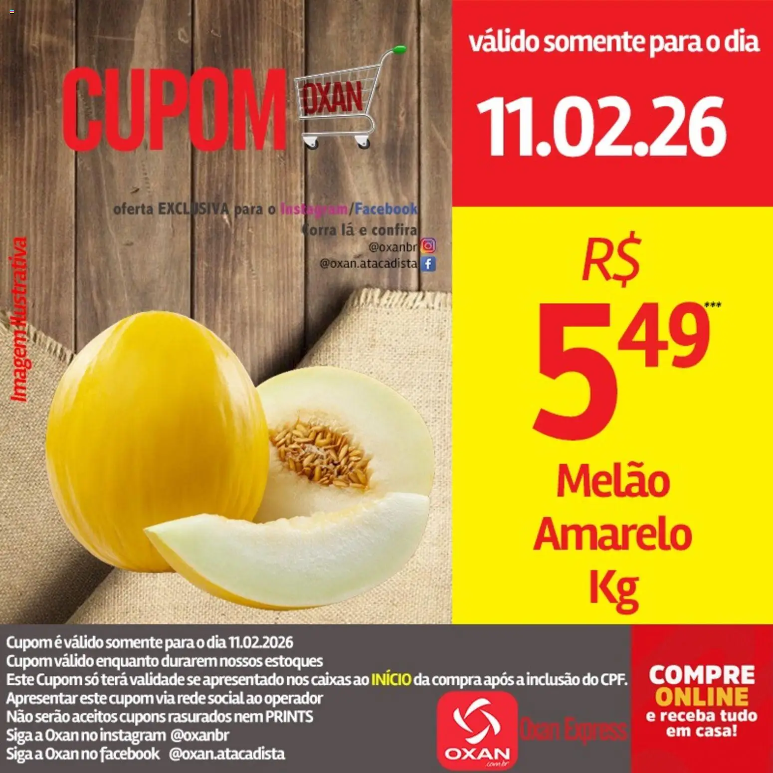 Oxan Atacadista Folheto - válido de 11.02.2026 | Página: 15 | Produtos: Melão