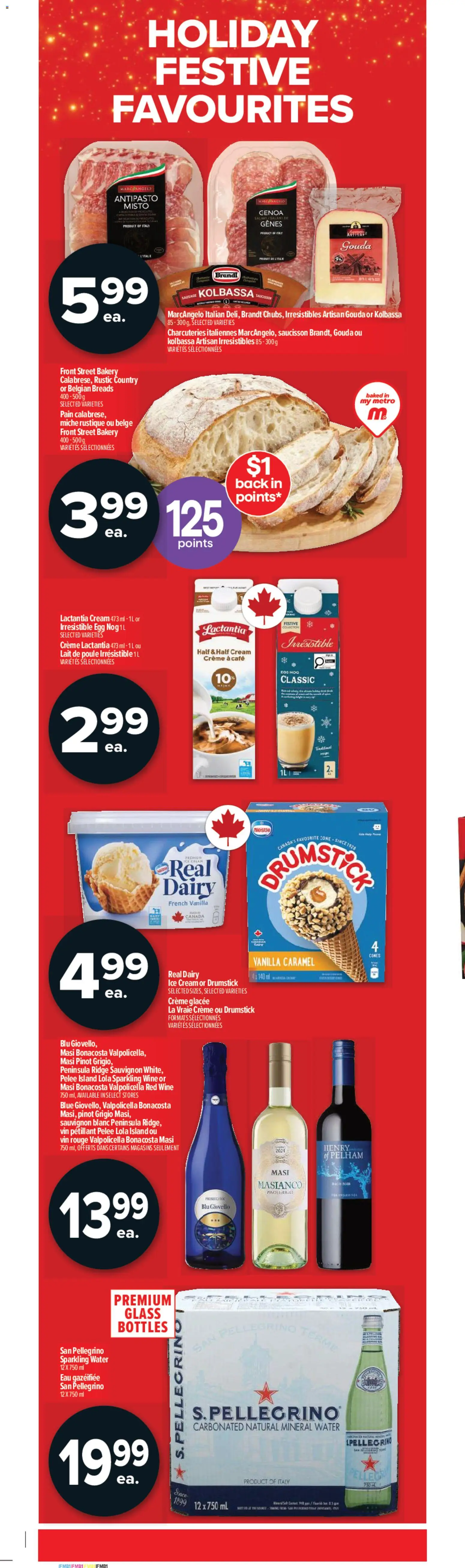 Metro flyer valid from 18.12.2025 | Page: 3 | Products: Cream, Ice cream, Bakery, Wine