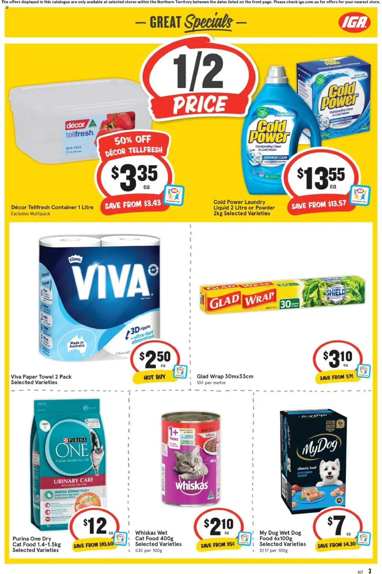 IGA catalogue - valid from 06.08.2025 | Page: 3 | Products: Decor, Powder, Beef, Laundry