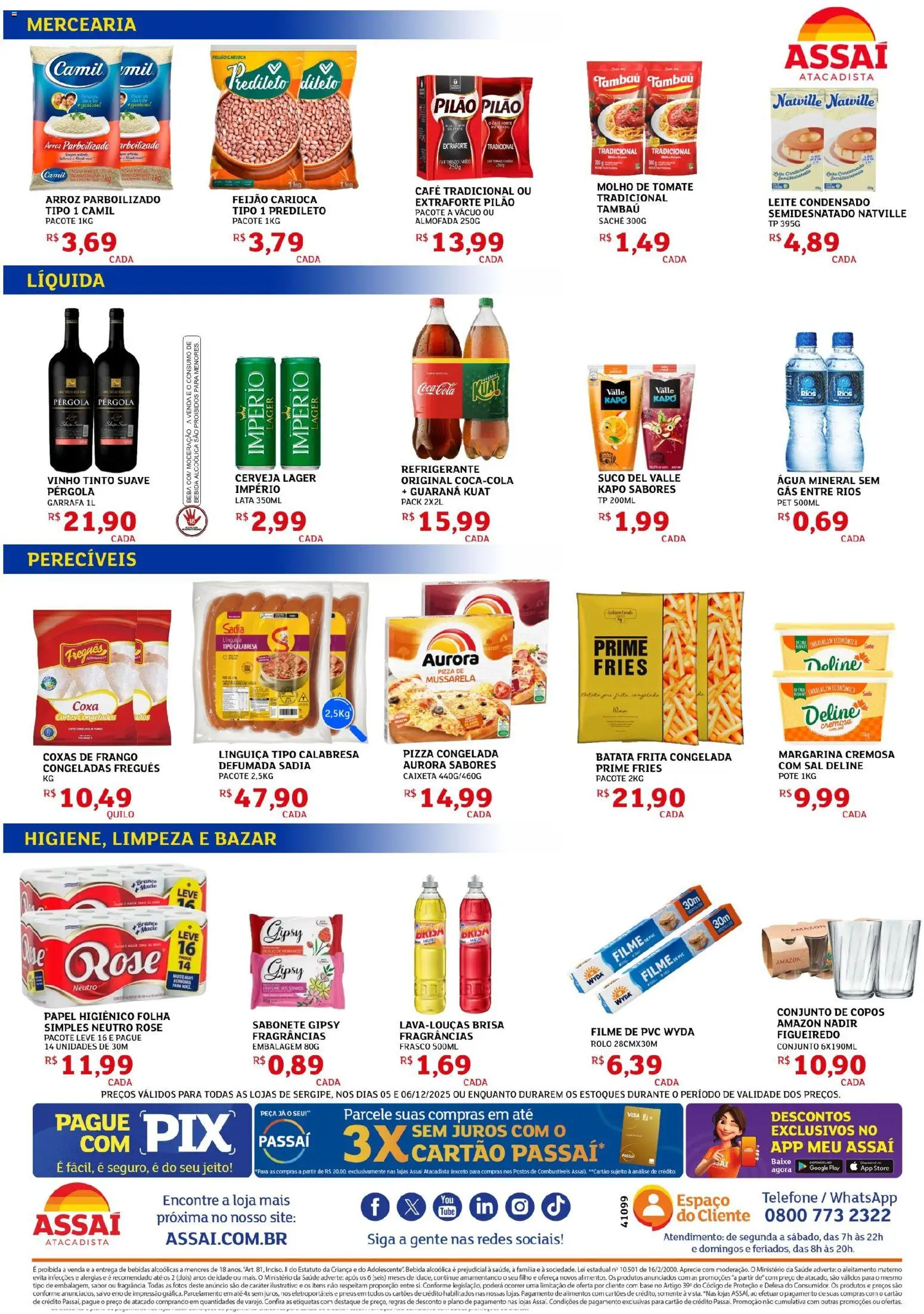 Assaí Atacadista Folheto - válido de 05.12.2025 | Página: 2 | Produtos: Rolo, Base, Água mineral, Papel higiênico