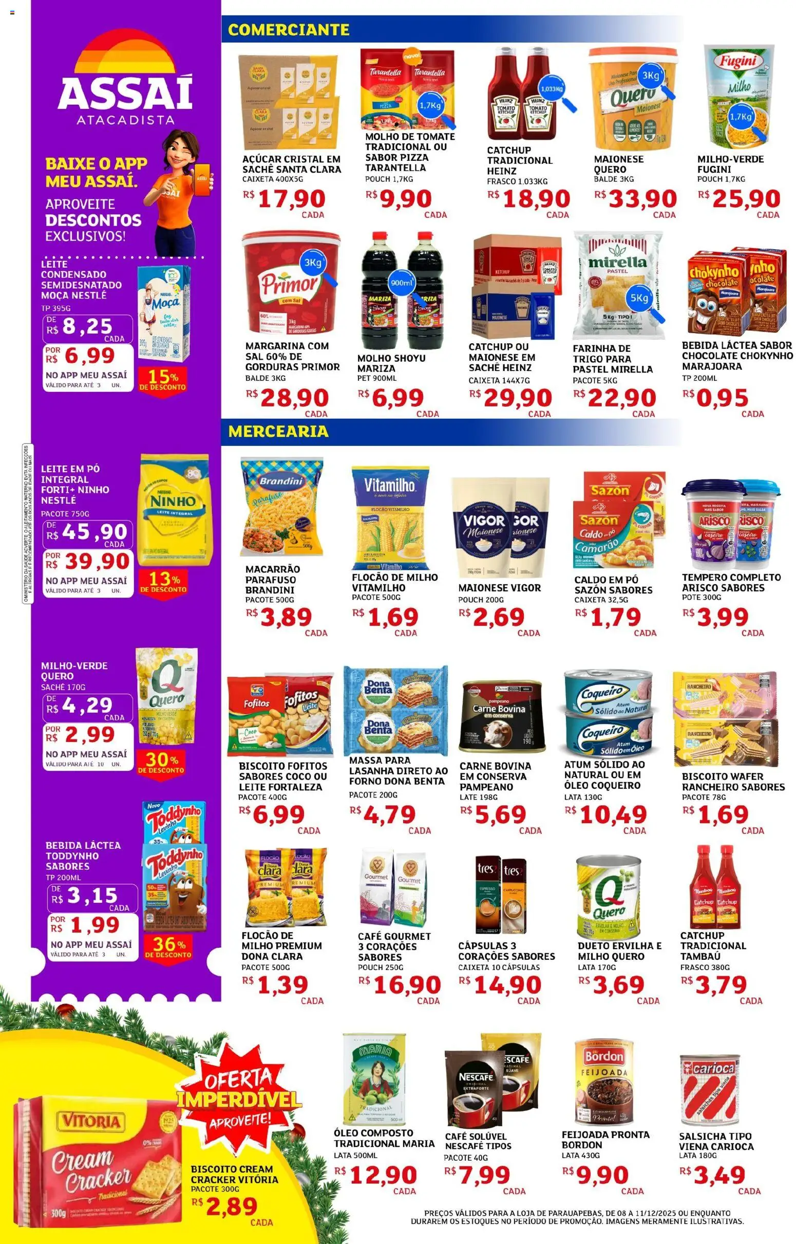 Assaí Atacadista Folheto - válido de 08.12.2025 | Página: 2 | Produtos: Ervilha, Pó, Ketchup, Sal