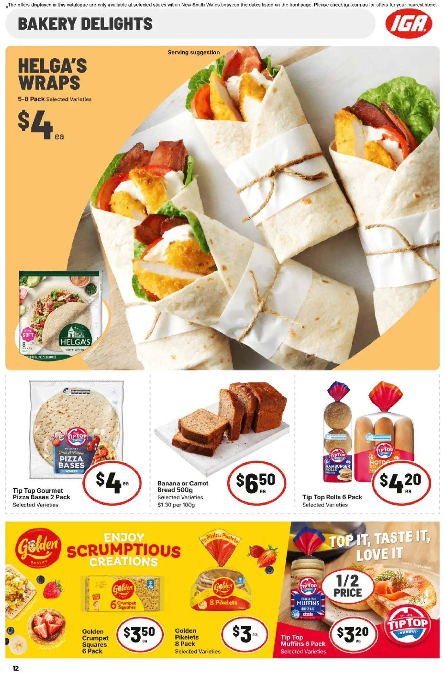 IGA catalogue - valid from 24.12.2025 | Page: 15 | Products: Bread, Pizza, Muffins, Bakery