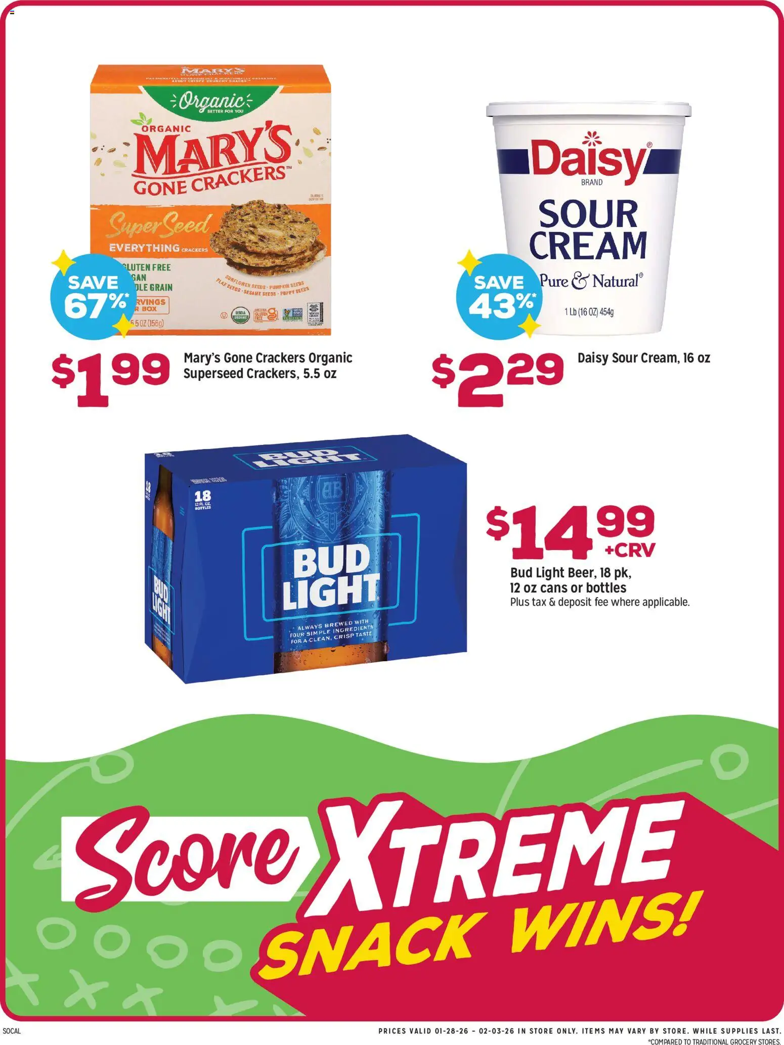 Grocery Outlet Weekly Ad - CA - valid from 28.01.2026 | Page: 3 | Products: Box, Cream
