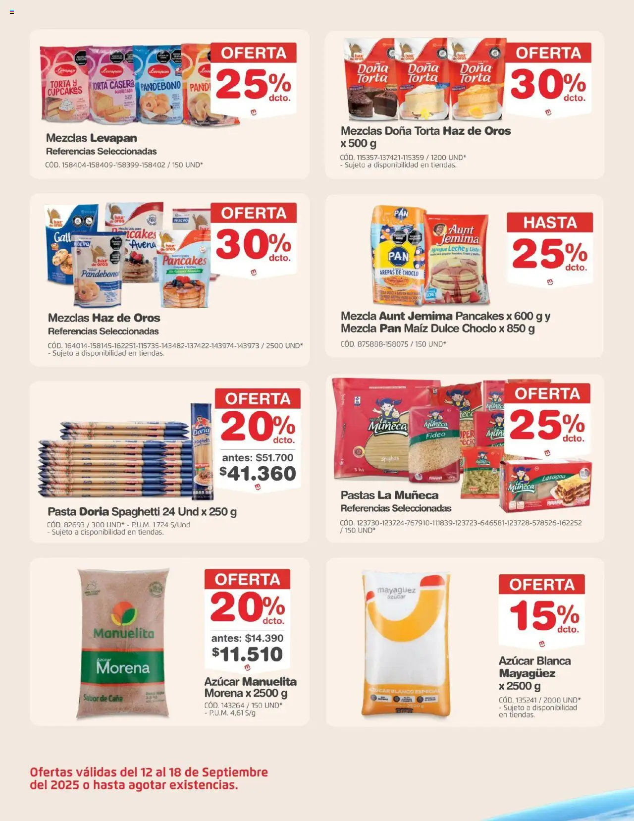 Makro revista - valida desde el 12.09.2025 | Página: 6 | Productos: Pasta, Avena, Azucar, Peso
