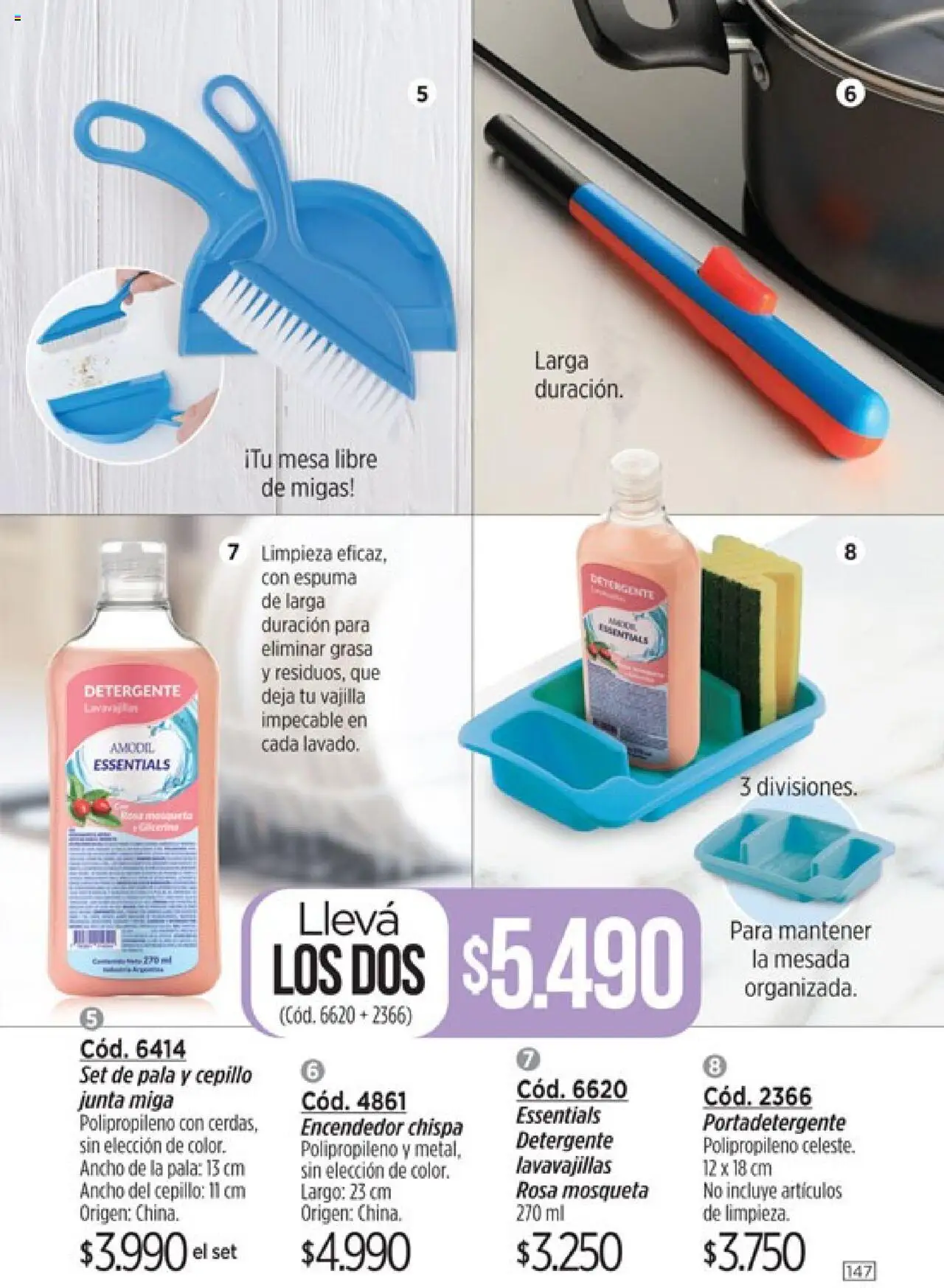 Catálogo Amodil Campaña 16 │ válido desde el 01.10.2025 | Página: 147 | Productos: Lavavajillas, Mesa, Cepillo, Pala