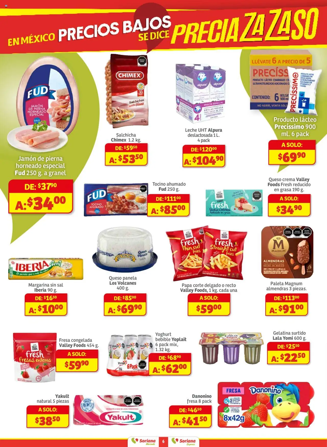 Nuevas ofertas de Soriana válidas en toda la República Mexicana desde el 18.09.2025. ¡Encuentra las mejores ofertas en Soriana - Pesito Valedor Mercado: Edo Mex, Valle De México, Gro, Hgo, Mor, Pue, Qto, Tlax, Ver! | Página: 6 | Productos: Almendras, Fresa, Queso crema, Paleta