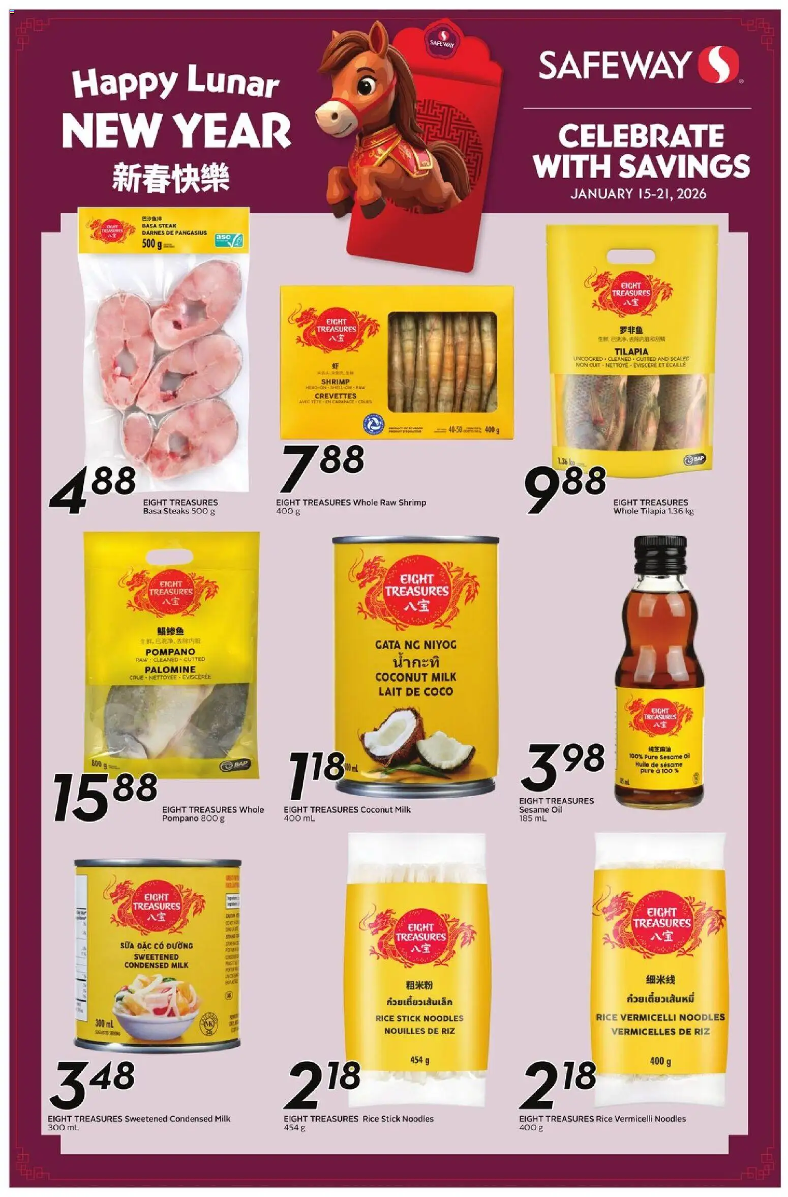 Safeway flyer valid from 15.01.2026 | Page: 2 | Products: Rice, Noodles, Milk, Oil