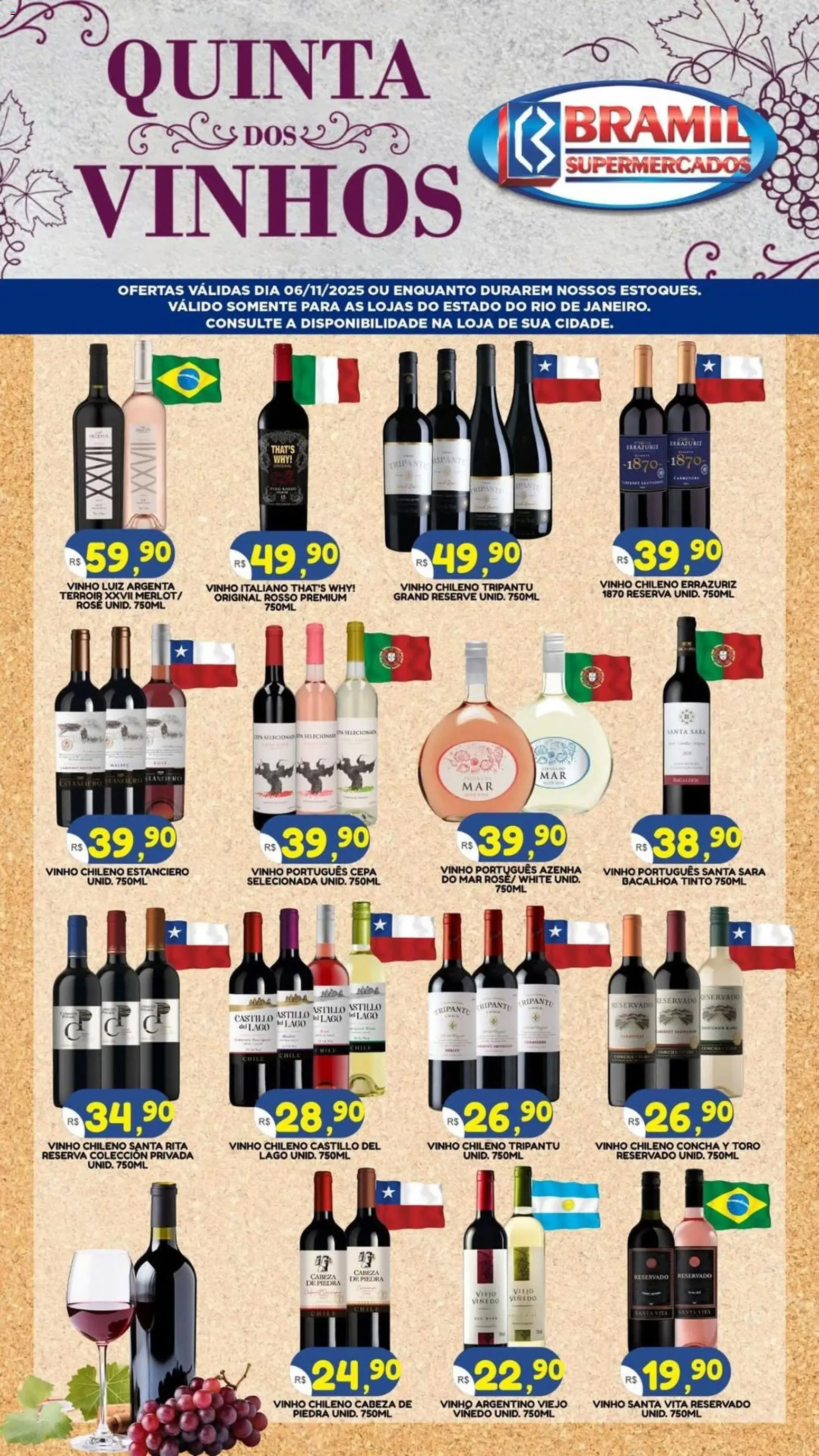 Bramil Supermercados Folheto - válido de 06.11.2025 | Página: 1 | Produtos: Vinho