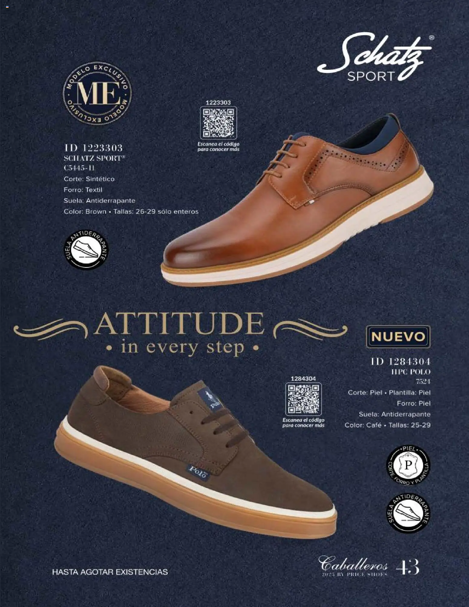 Nuevas ofertas de Price Shoes válidas en toda la República Mexicana desde el 26.11.2025. ¡Encuentra las mejores ofertas en Price Shoes catálogo Caballeros! | Página: 43 | Productos: Café