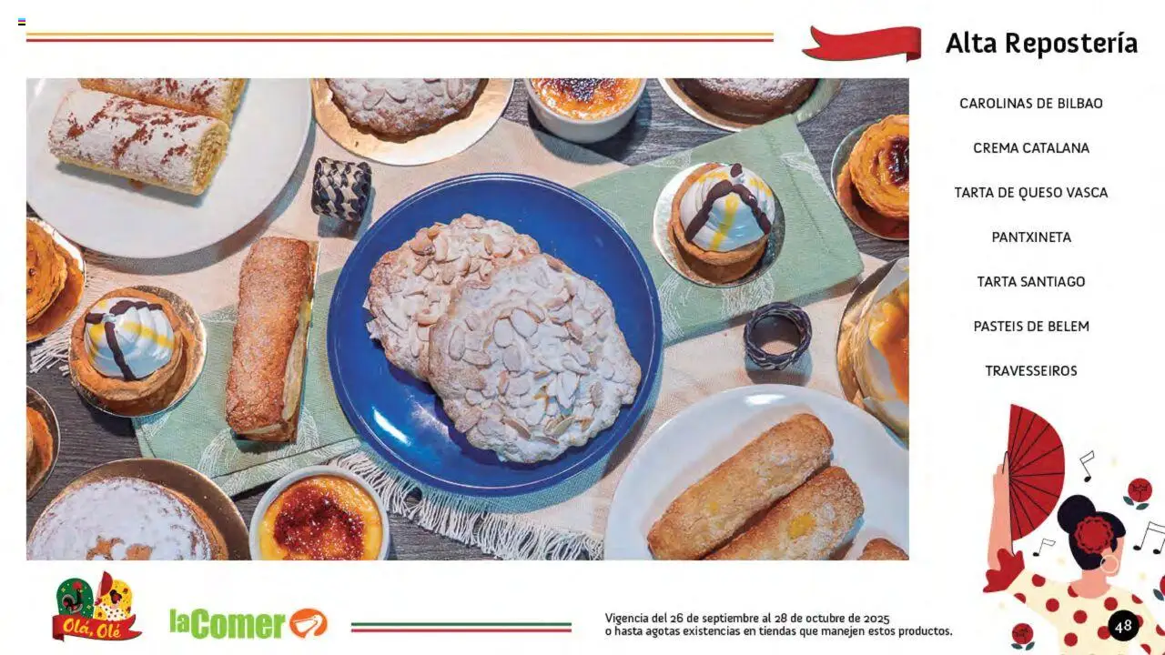 Nuevas ofertas de La Comer válidas en toda la República Mexicana desde el 26.09.2025. ¡Encuentra las mejores ofertas en La Comer folleto Olá, Olé! | Página: 48 | Productos: Crema, Queso
