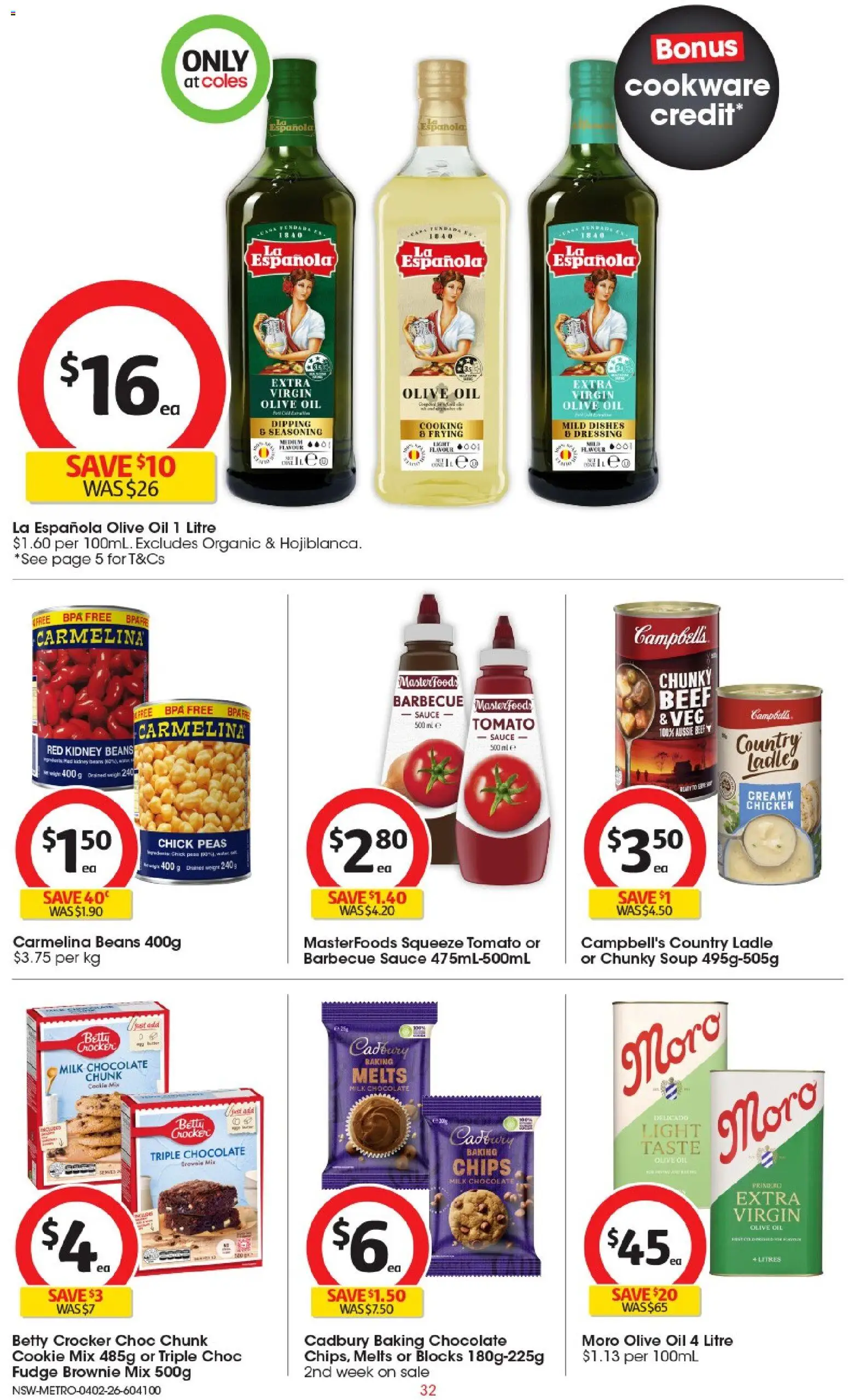 Coles catalogue - valid from 04.02.2026 | Page: 32 | Products: Chocolate, Chicken, Chips, Sauce