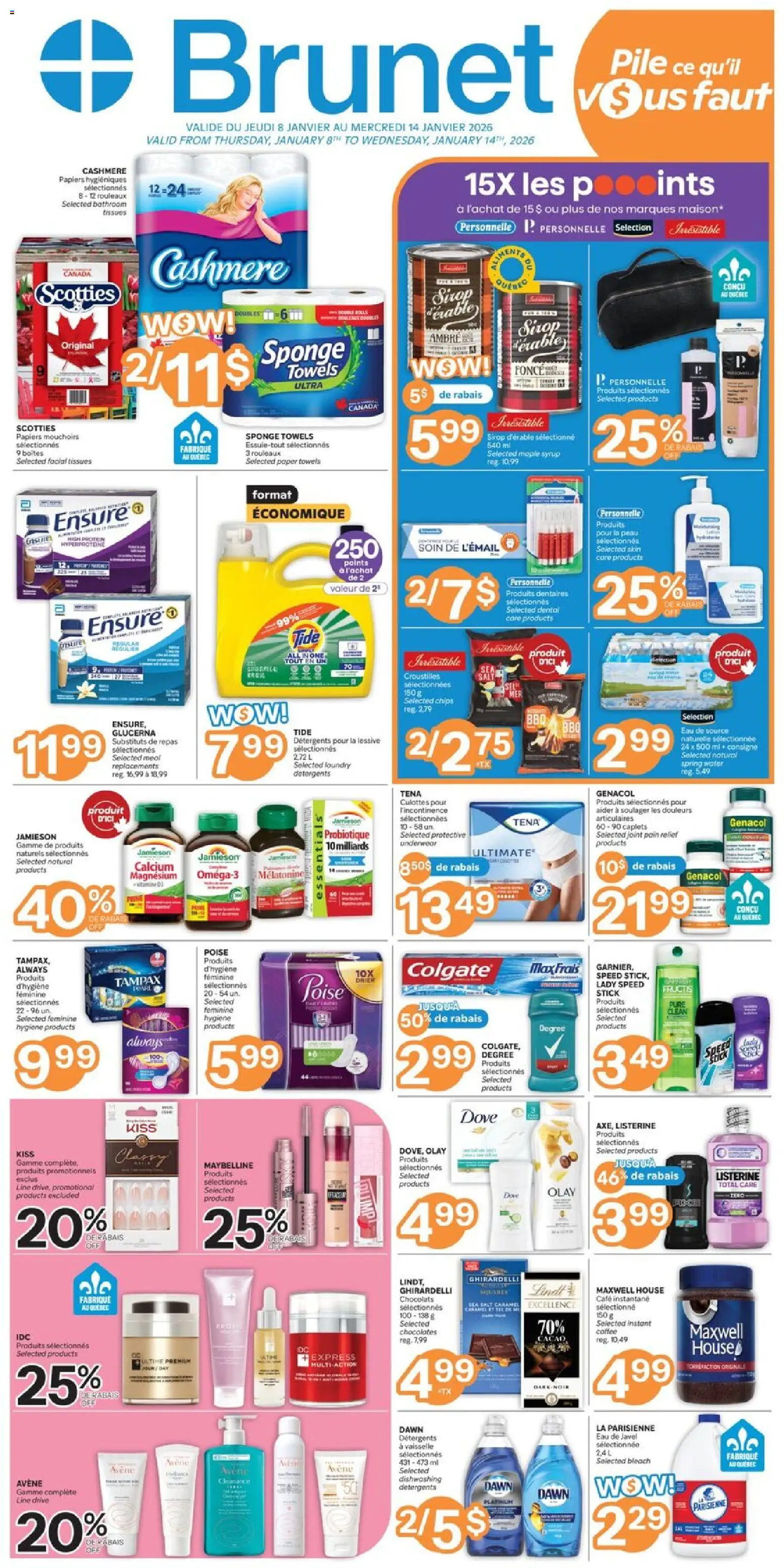 Brunet flyer valid from 08.01.2026 | Page: 1 | Products: Chips, Sponge, Coffee, Underwear