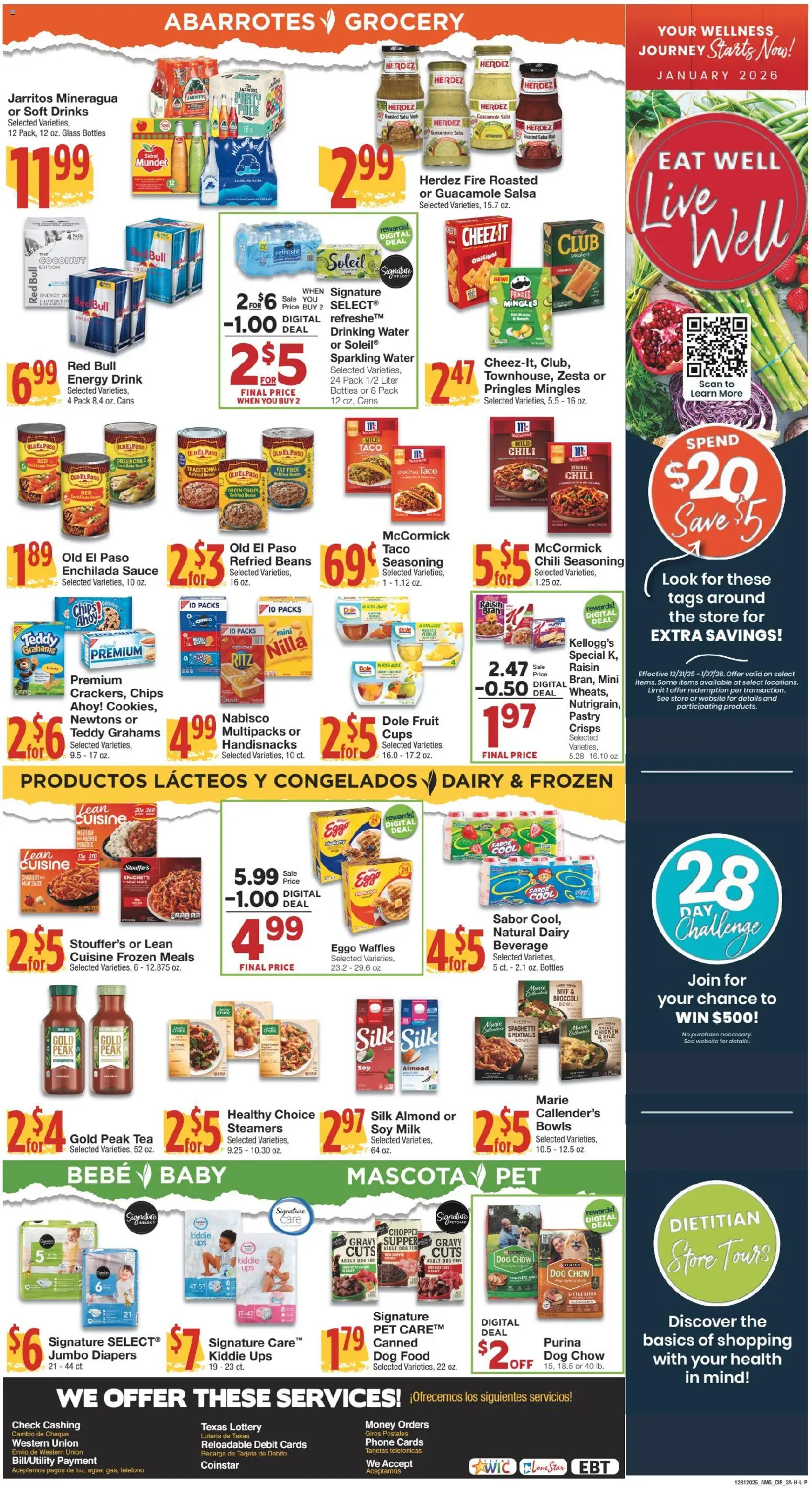 United Supermarkets Ad - valid from 30.12.2025 | Page: 2 | Products: Tea, Beef, Potatoes, Sauce