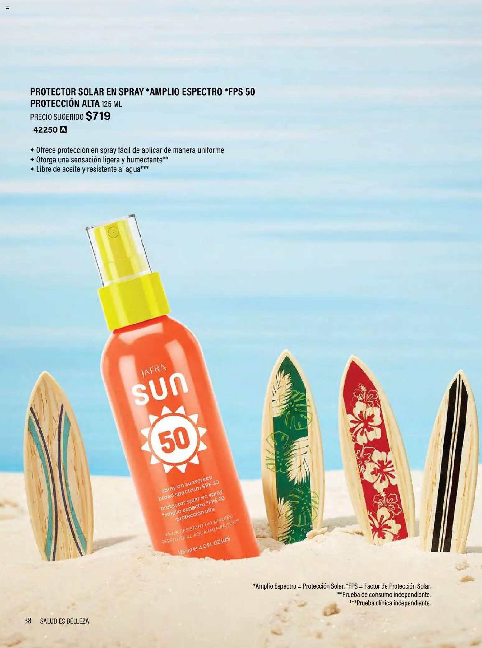 Nuevas ofertas de JAFRA válidas en toda la República Mexicana desde el 01.02.2026. ¡Encuentra las mejores ofertas en JAFRA catálogo Organizador de Ventas! | Página: 38 | Productos: Agua, Aceite, Protector solar