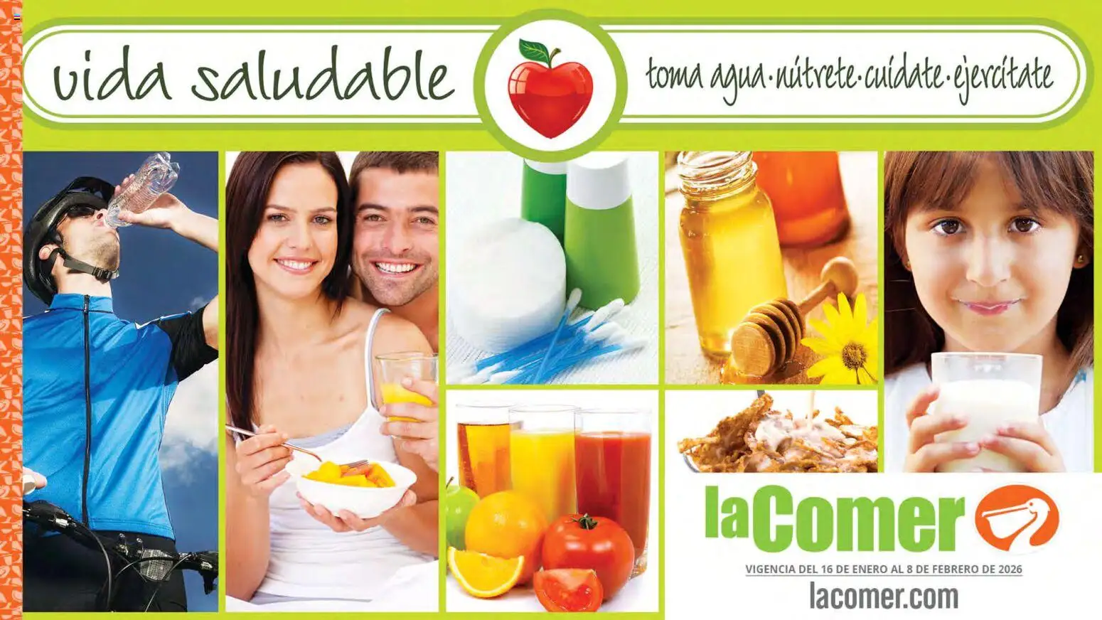 Nuevas ofertas de La Comer válidas en toda la República Mexicana desde el 16.01.2026. ¡Encuentra las mejores ofertas en La Comer folleto Vida Saludable! | Página: 1