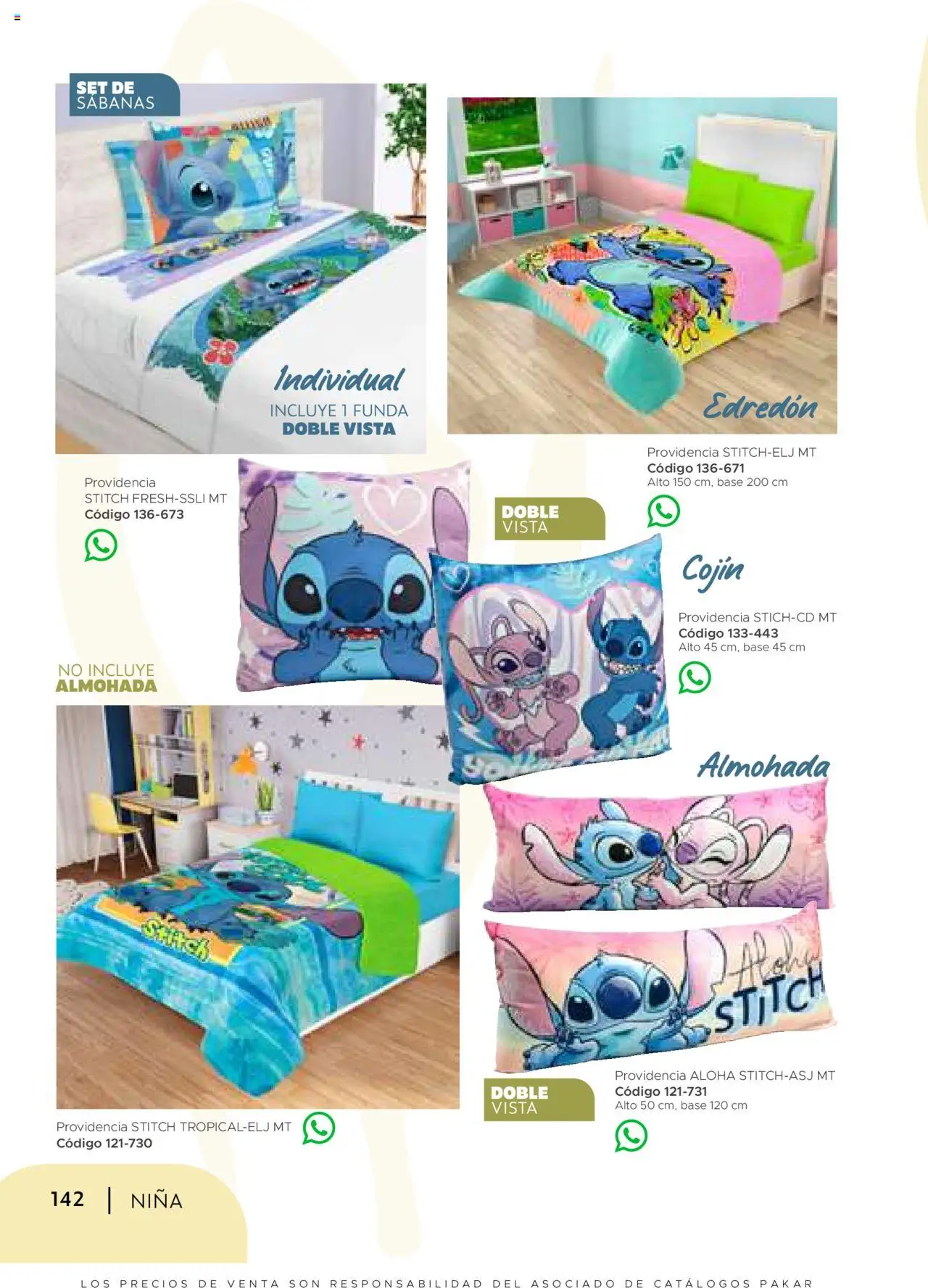 Nuevas ofertas de SC Pakar válidas en toda la República Mexicana desde el 24.07.2025. ¡Encuentra las mejores ofertas en SC Pakar - Catálogo Nina otoño / invierno! | Página: 142 | Productos: Funda, Almohada, Sabanas