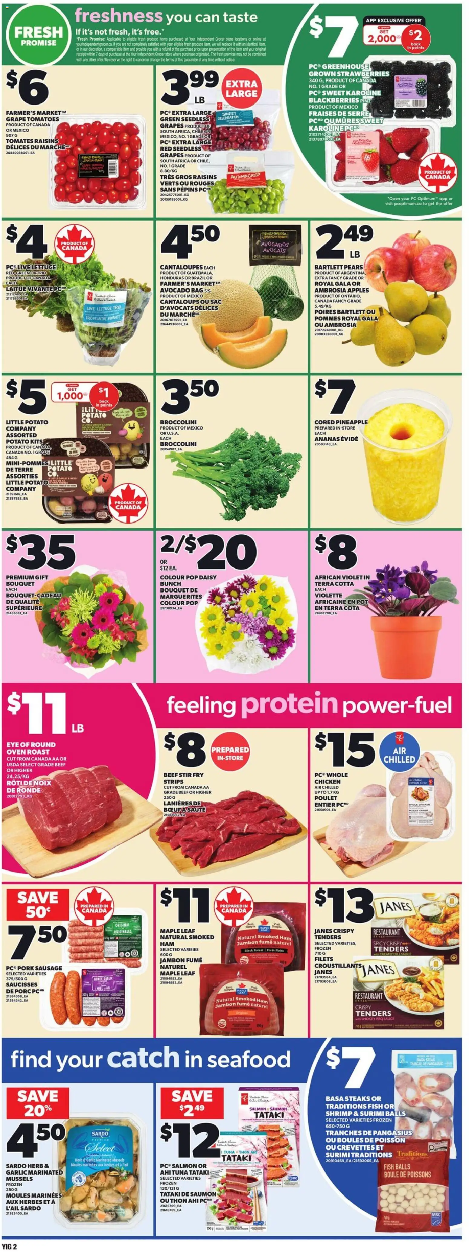 Independent Grocer flyer valid from 09.04.2026 | Page: 5 | Products: Fish, Pineapple, Oven, Pork