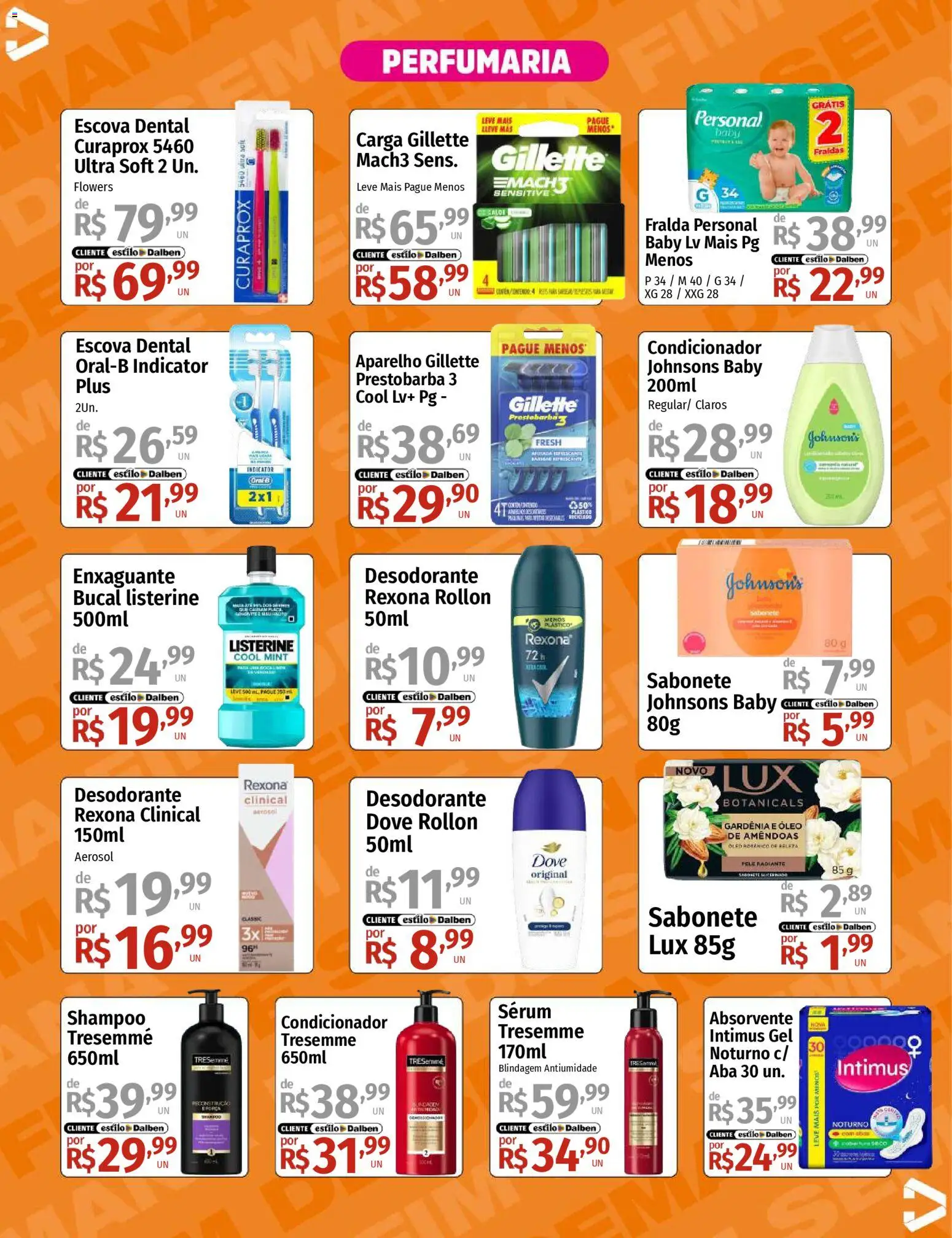 Supermercado Dalben Folheto - válido de 07.11.2025 | Página: 13 | Produtos: Escova, Óleo, Rexona, Absorvente