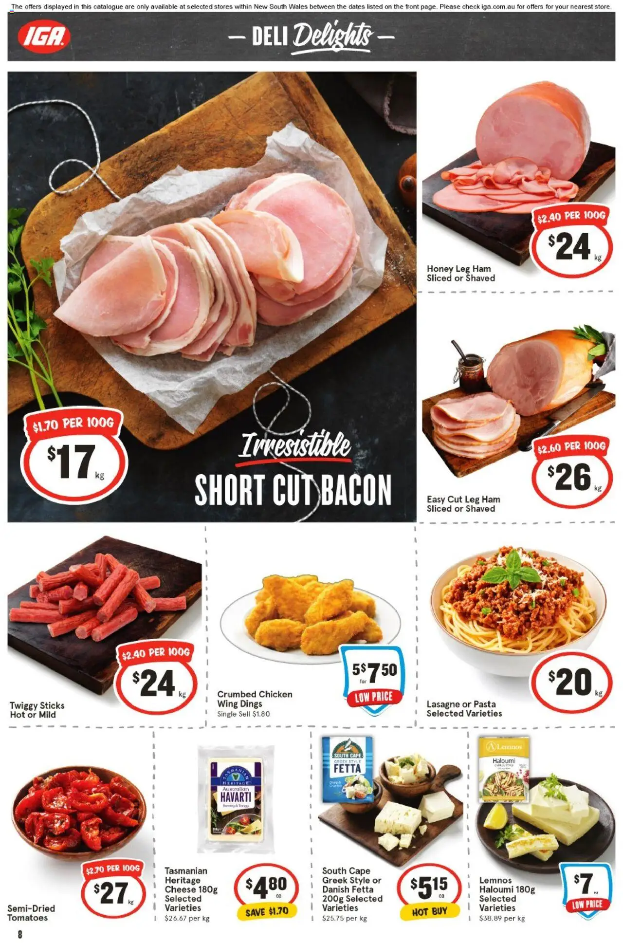 IGA catalogue - valid from 13.08.2025 | Page: 9 | Products: Bacon, Ham, Honey, Tomatoes