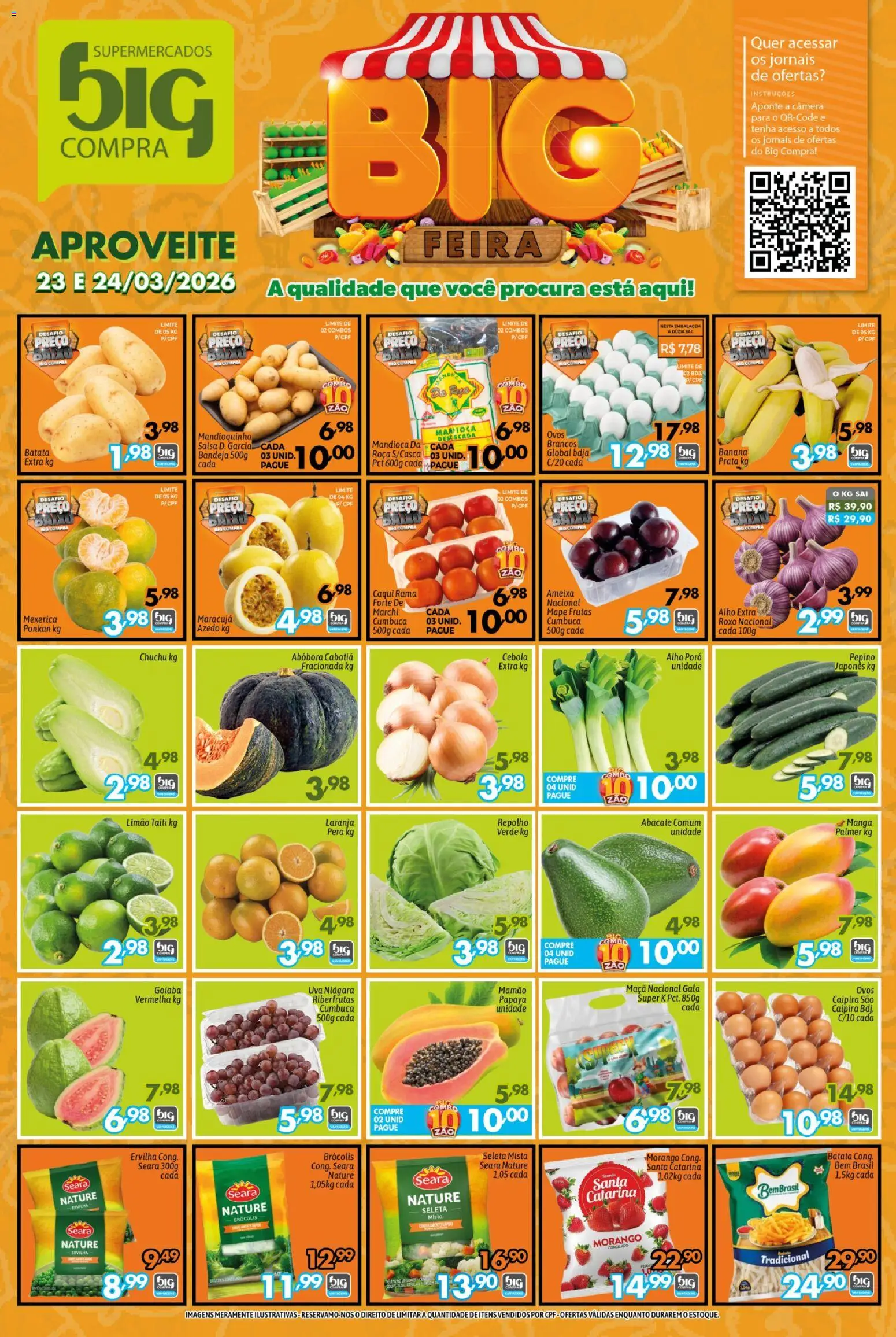 Big Compra Folheto - válido de 23.03.2026 | Página: 1 | Produtos: Alho, Repolho, Bandeja, Batata
