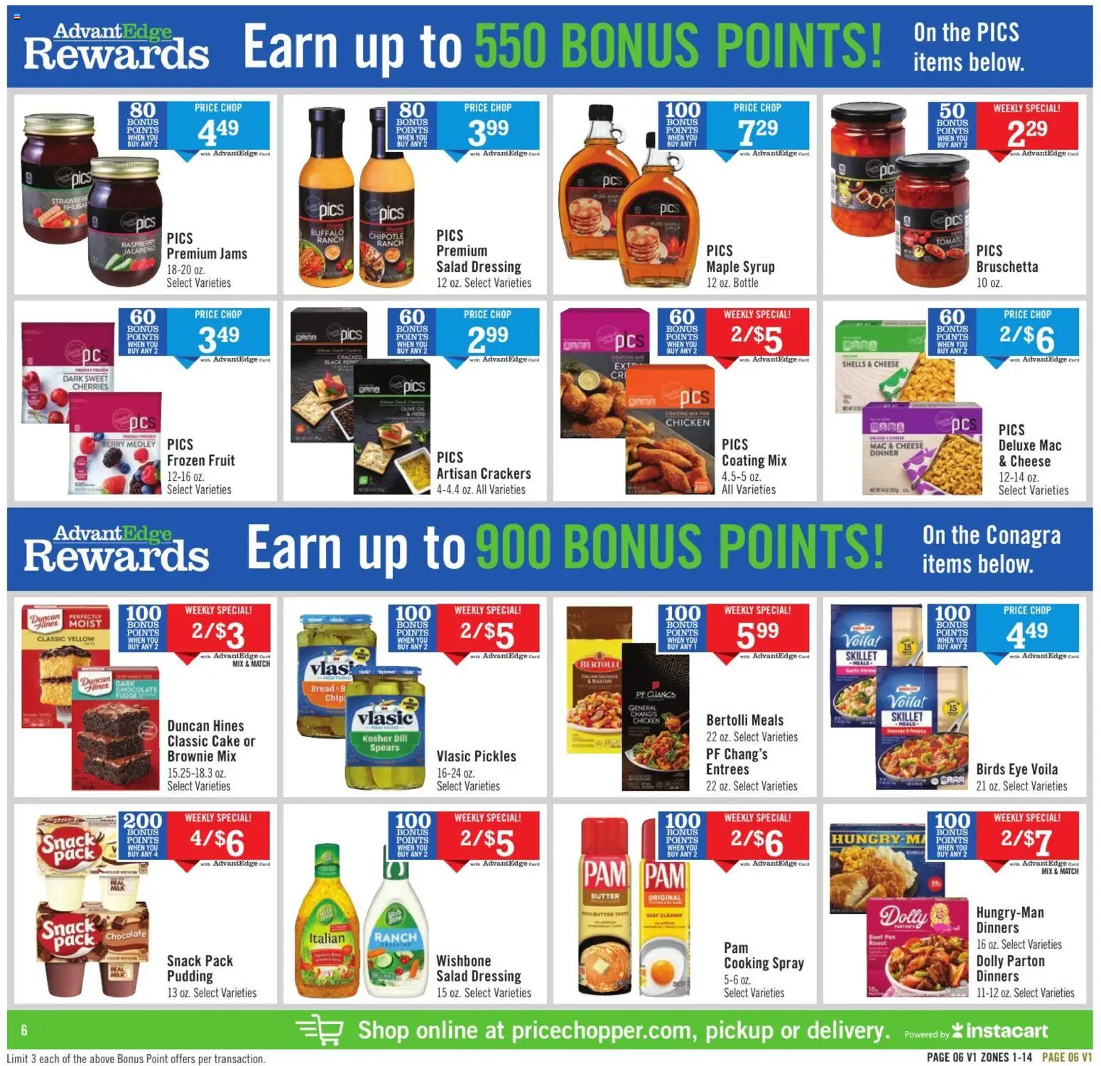 Price Chopper Weekly Ad - valid from 22.03.2026 | Page: 6 | Products: Skillet, Butter, Cheese, Pepper