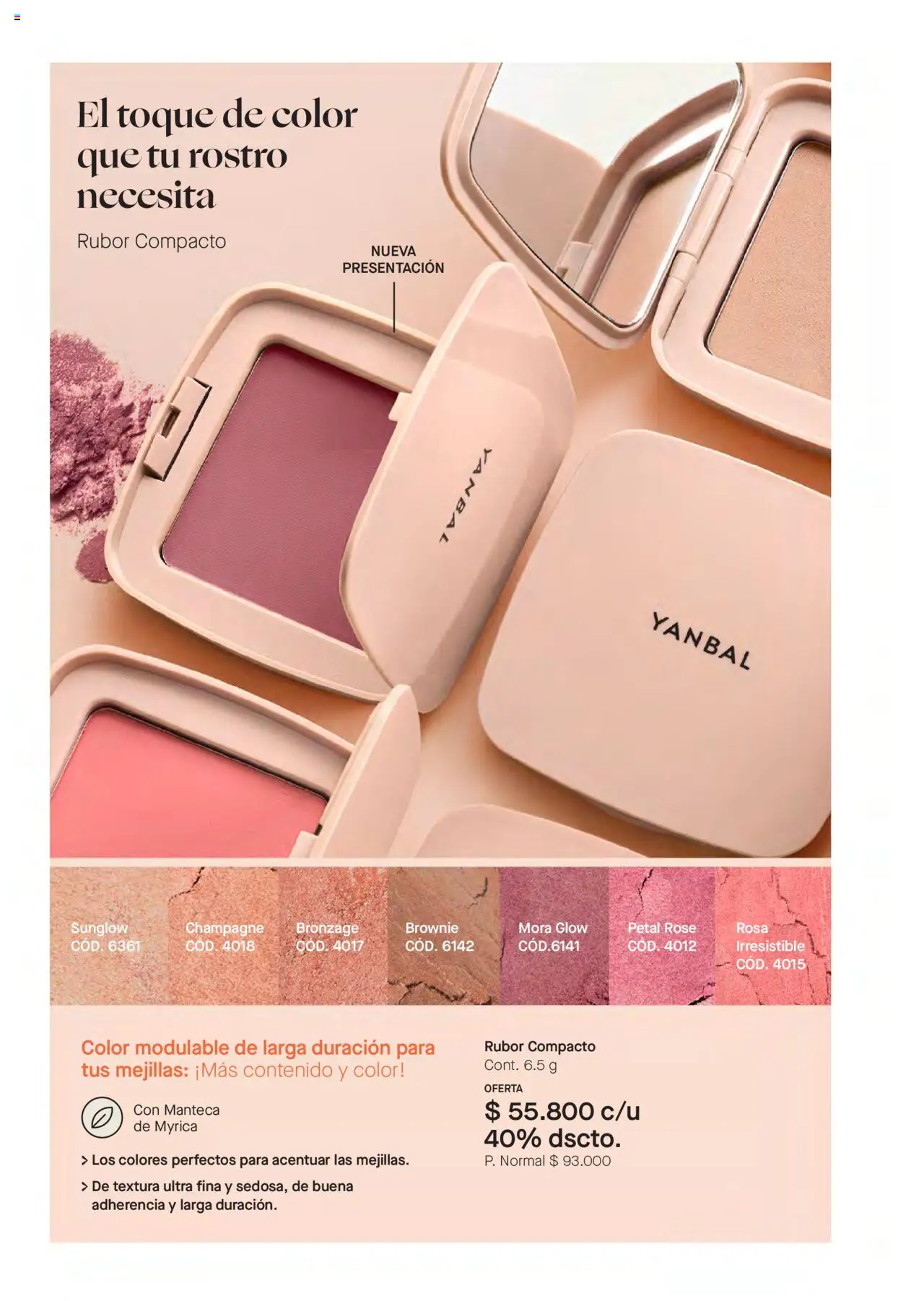 Yanbal revista - valida desde el 24.05.2025 | Página: 68 | Productos: Rubor, Mora, Manteca