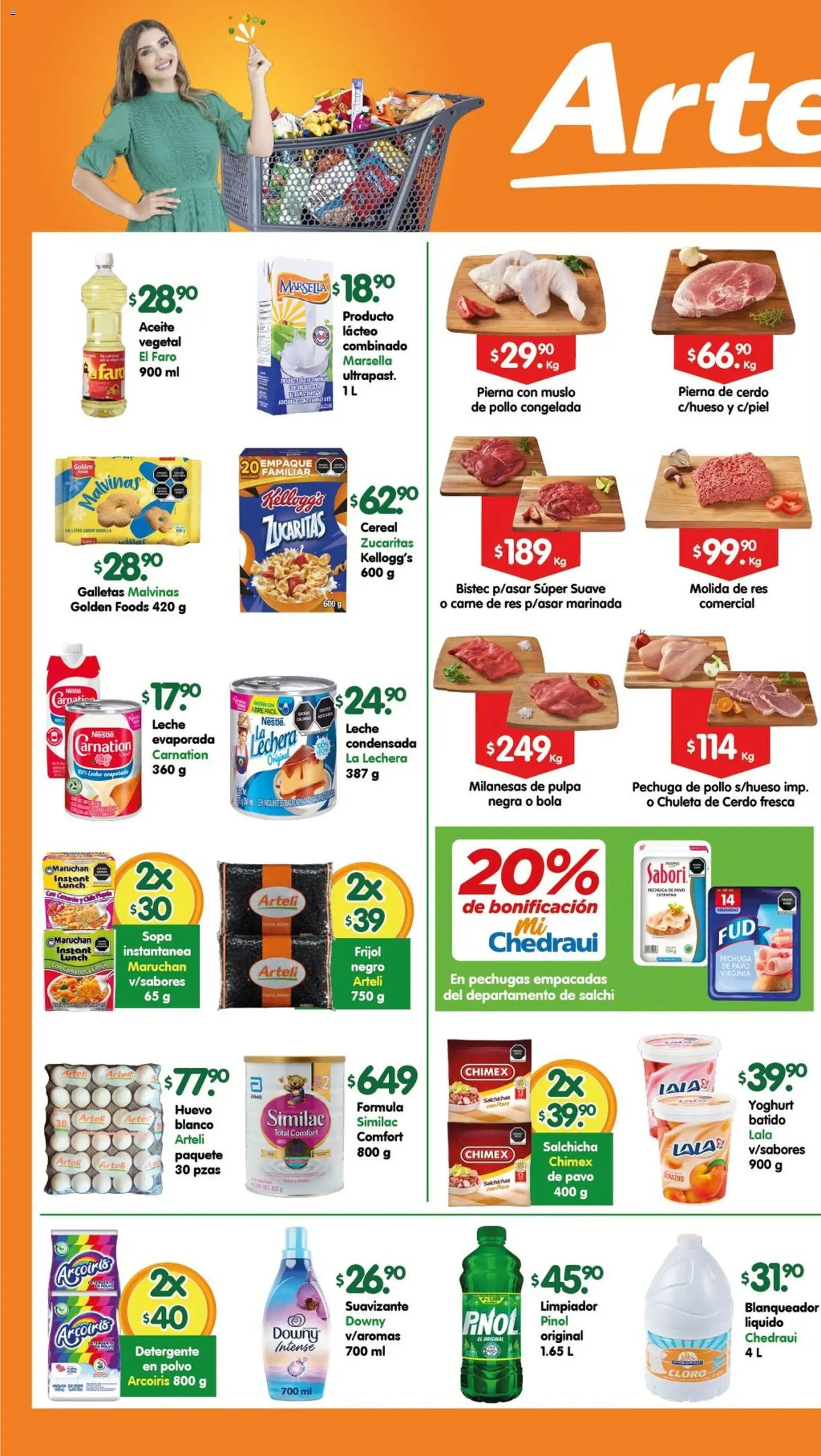 Nuevas ofertas de Arteli válidas en toda la República Mexicana desde el 18.11.2025. ¡Encuentra las mejores ofertas en Arteli folleto Tuxpan! | Página: 1 | Productos: Pollo, Huevo, Res, Limpiador