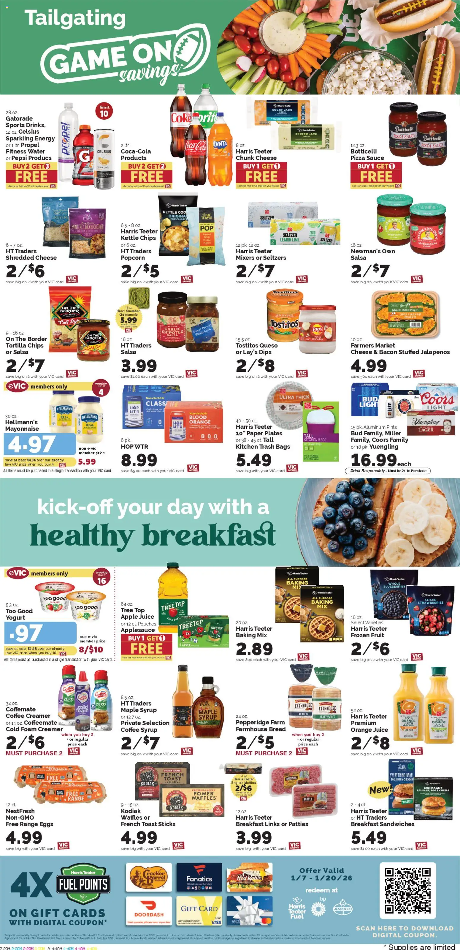 Harris Teeter Weekly Ad - valid from 14.01.2026 | Page: 7 | Products: Yogurt, Strawberries, Sauce, Blueberries