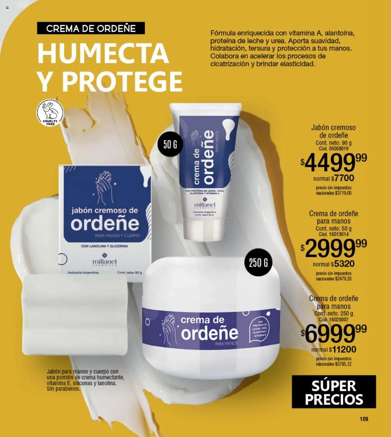 Millanel - Catálogo │ válido desde el 20.10.2025 | Página: 109 | Productos: Jabón, Leche, Crema